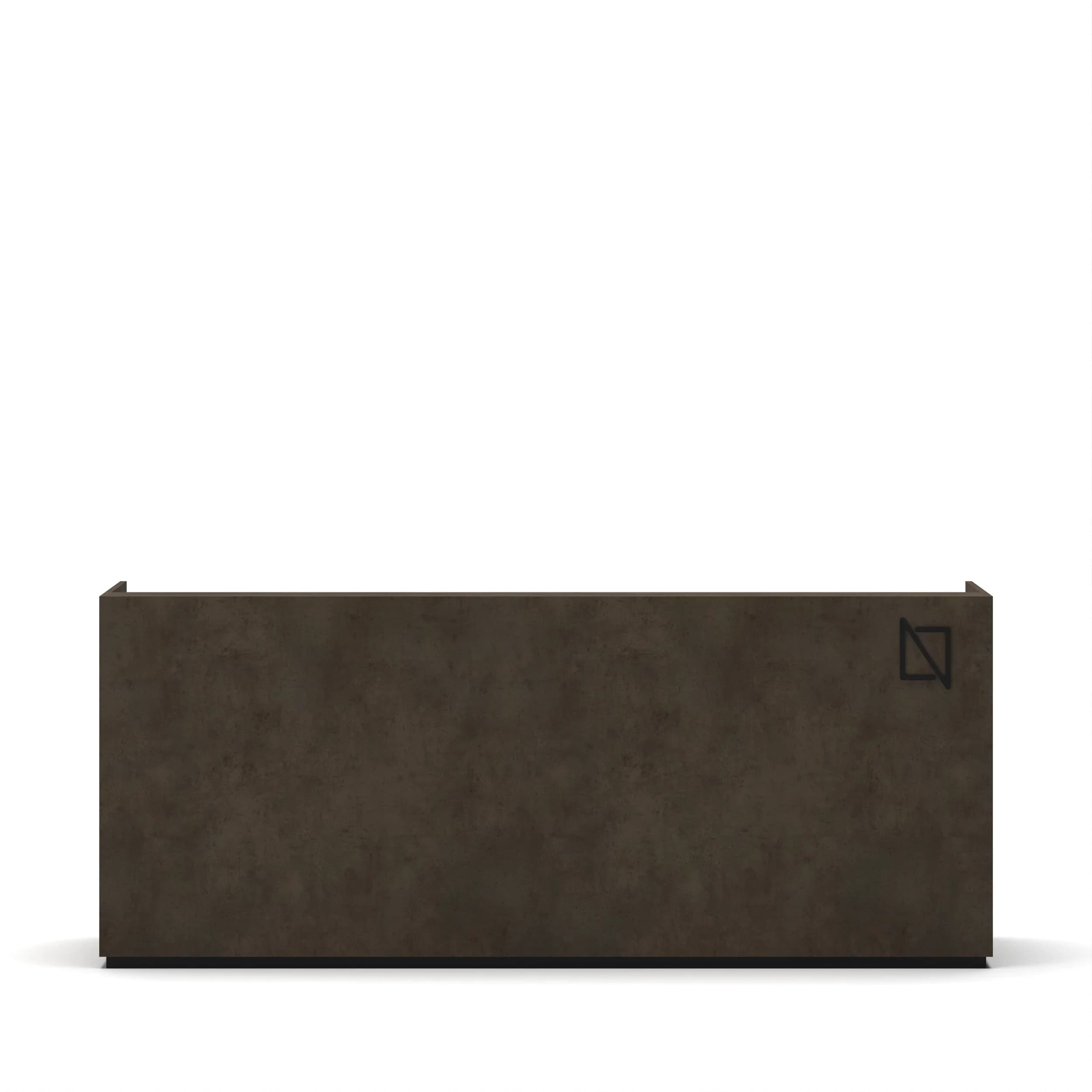 Reception Desk Concrete Series Black Top Dark Concrete Body 2