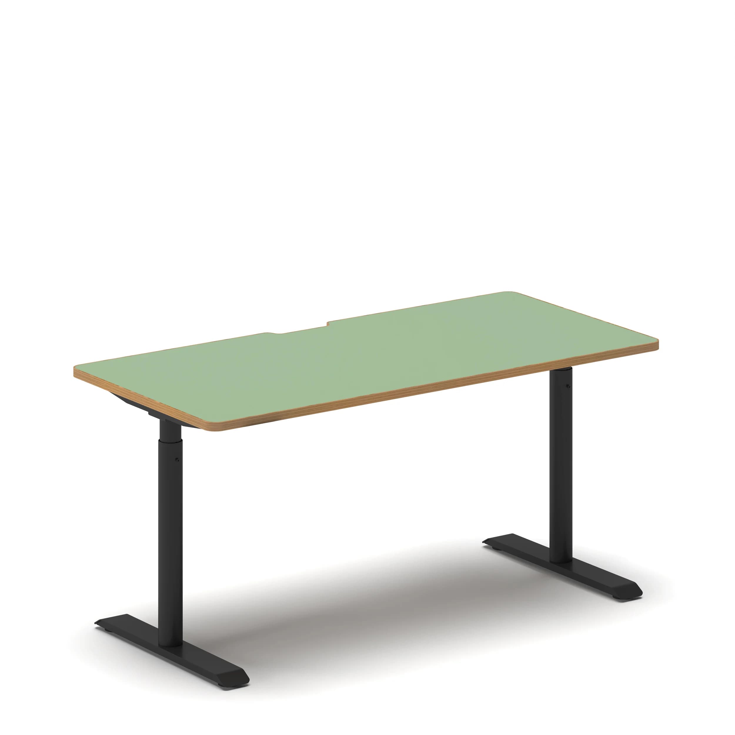 Navodesk® Manual Desk Desert Sage Top Black Frame 1