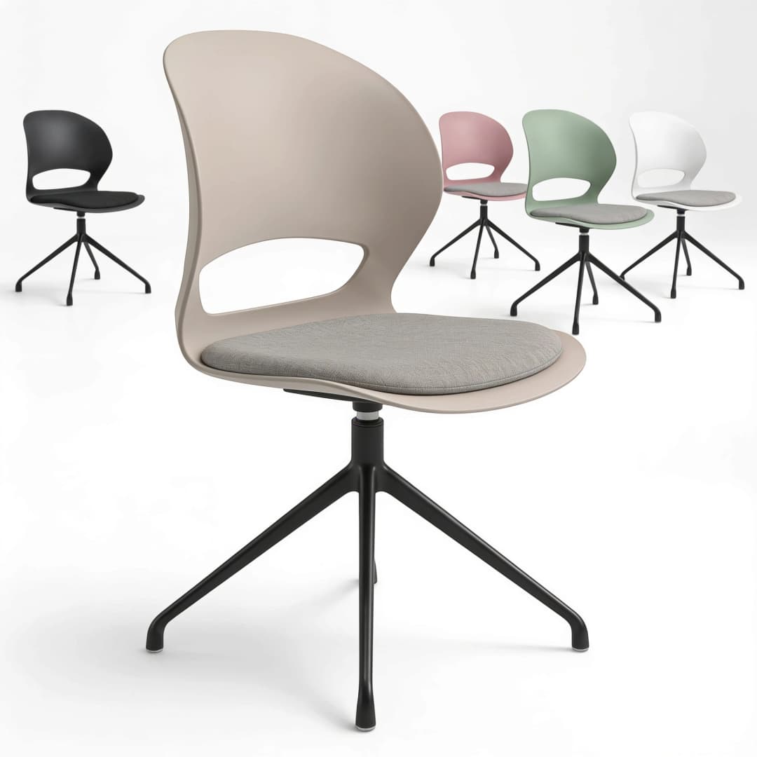 Navo® Vis Chair withoutCaster Beige Grey highlights 2