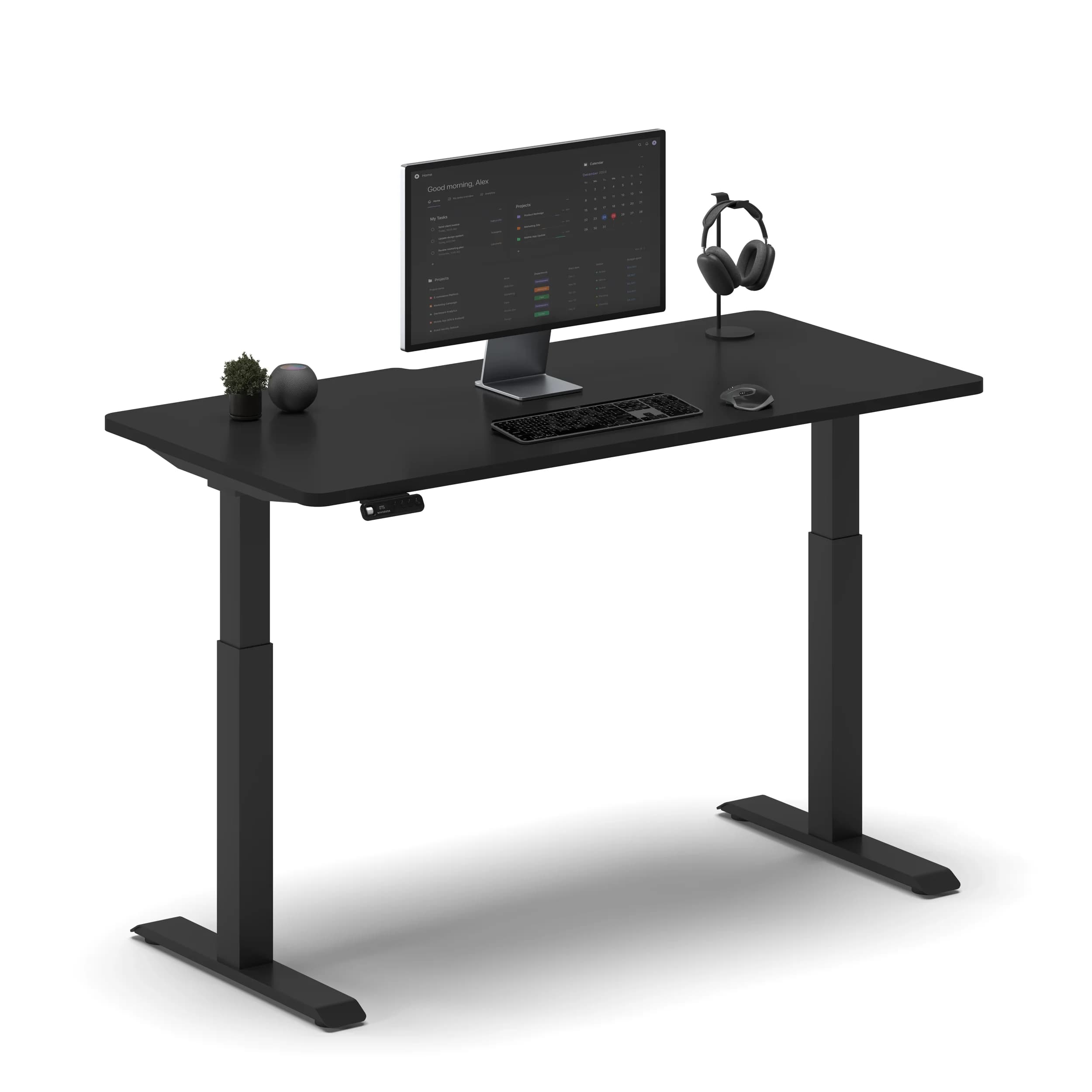 Navodesk® Pro Standing Desk Black 120 Cm X 76 Cm Matte Black