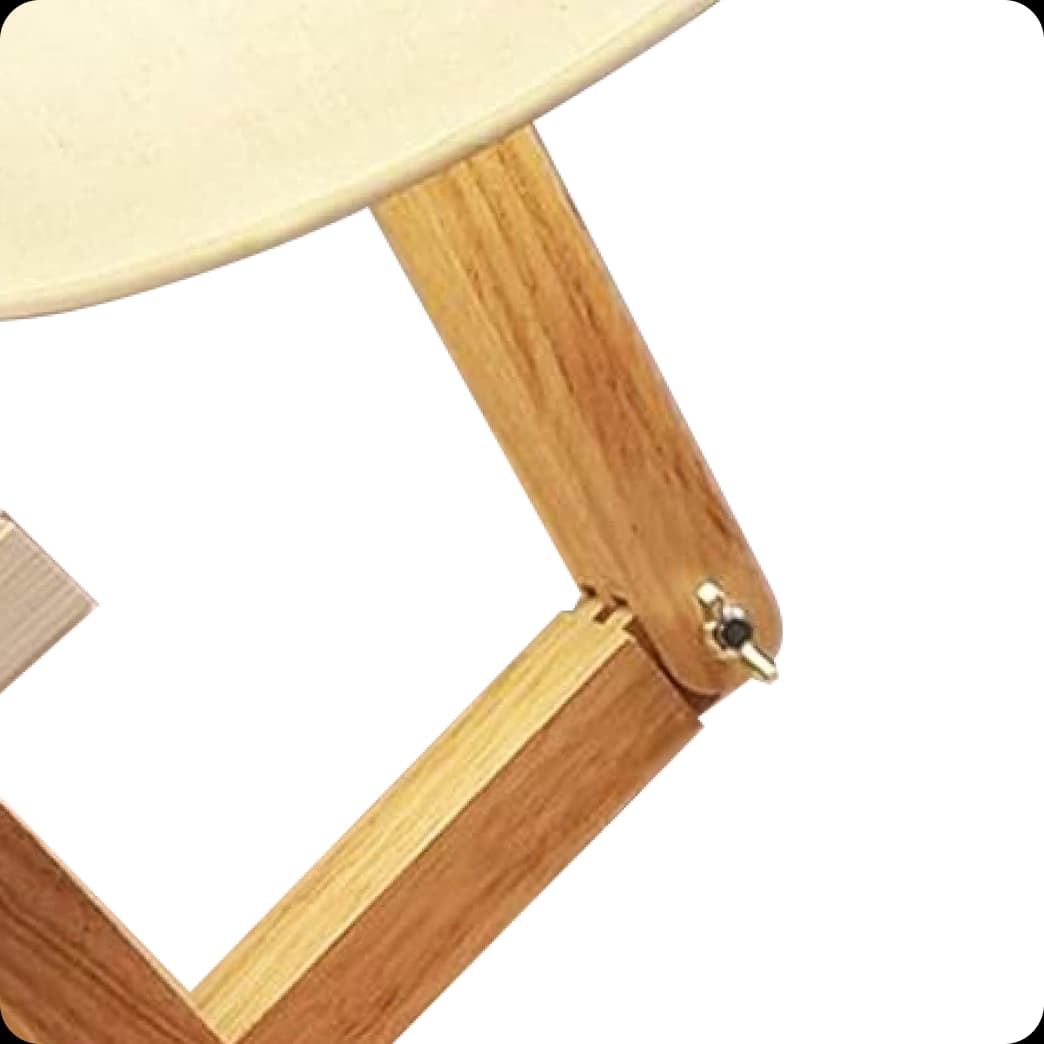 Wooden Stickman Table Lamp With Adjustable Frame Wood Brown 2