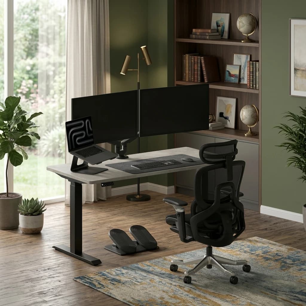 Navo® ergonomic footrest model c black Lifestyle