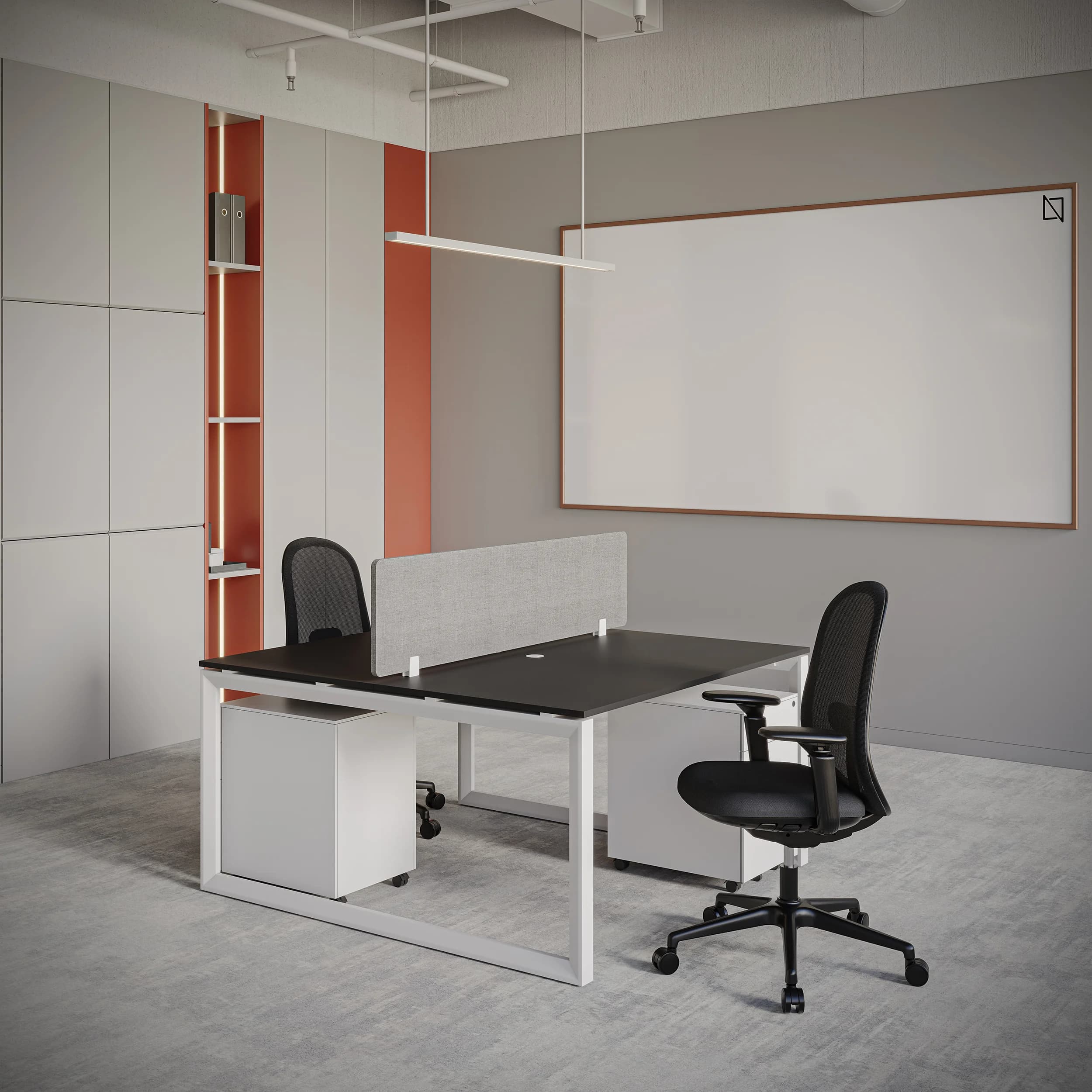 2 Person F2F Workstation Workhub4