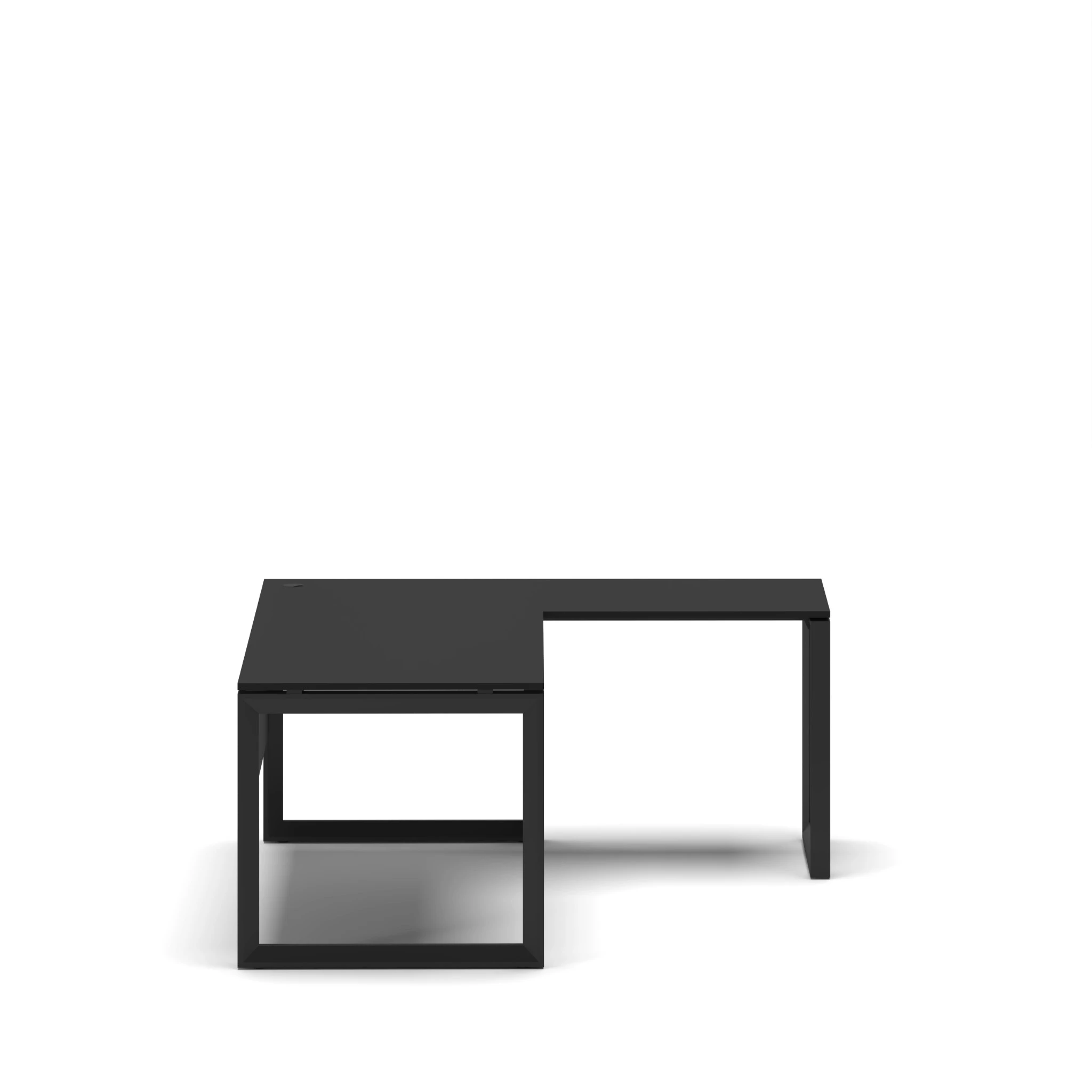 L Executive Desk Black Top Black Frame 3