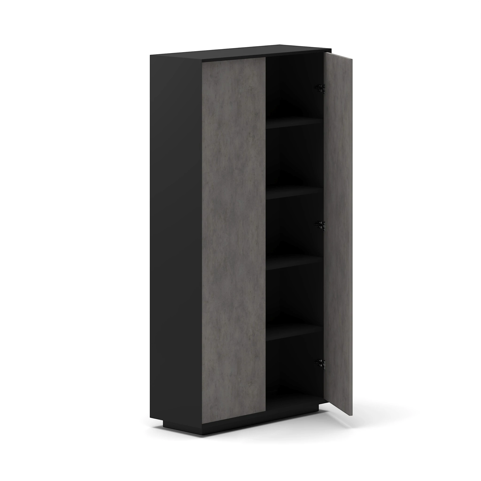 Navo® Series A Full Height Cabinet Concrete Facia Black Body 2