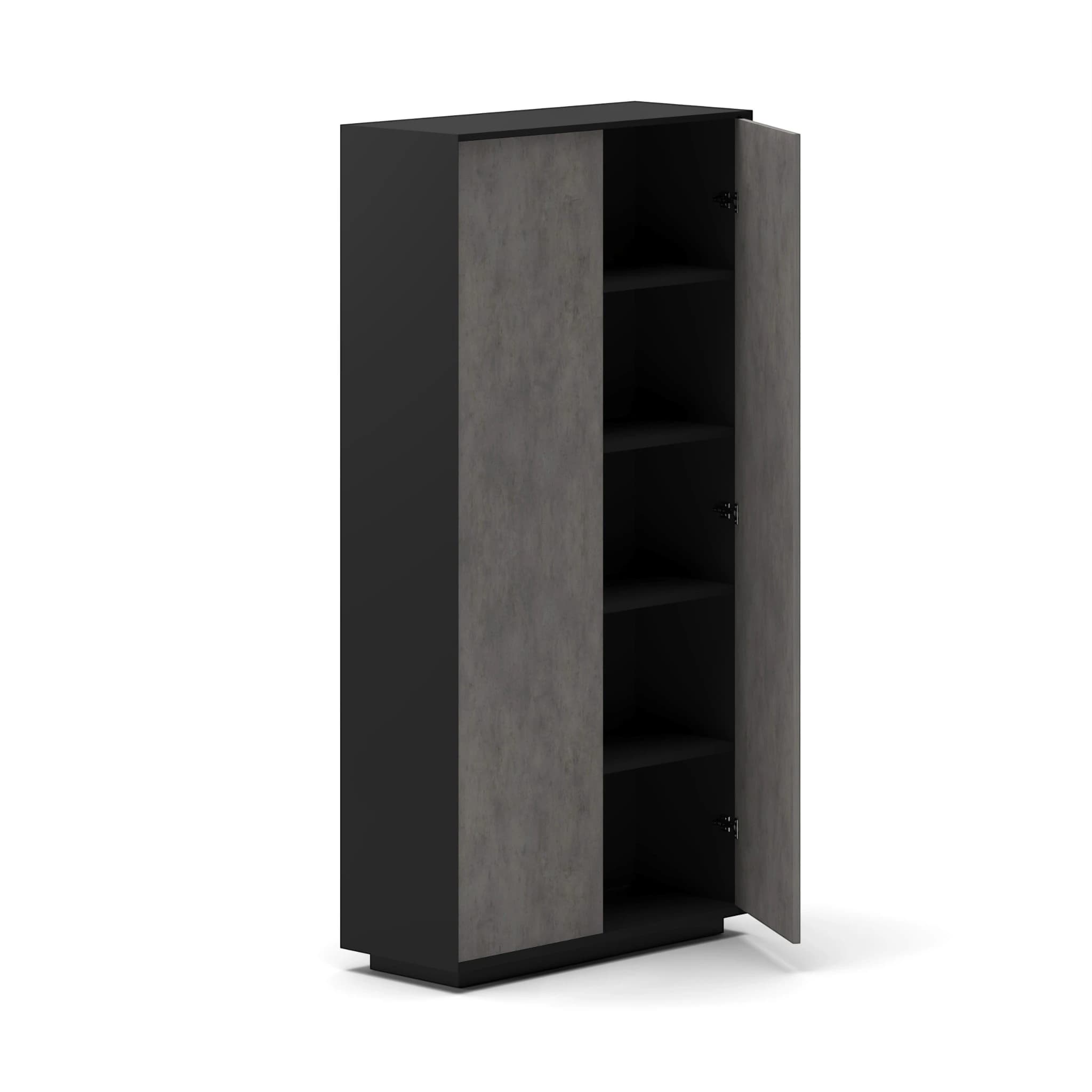 Navo® Series A Full Height Cabinet Concrete Facia Black Body 3