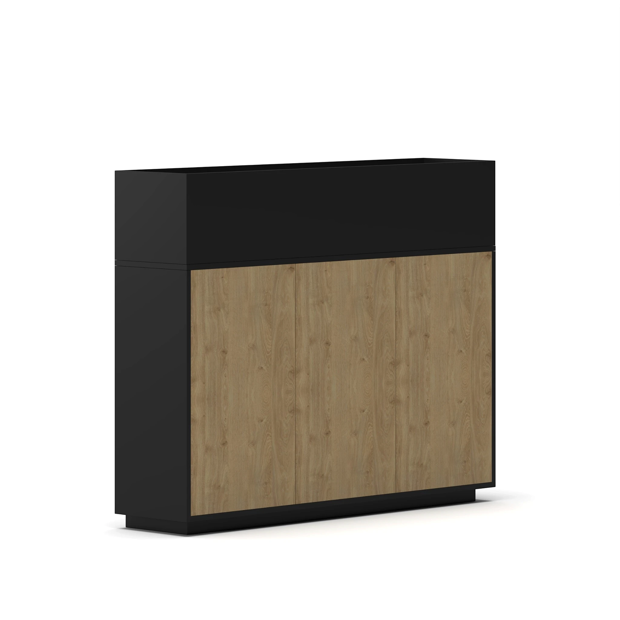 Navo® Series A planter Cabinet Oak Facia Black Body 2