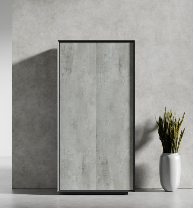 Series A Full Height Cabinet Black Lunar Grey