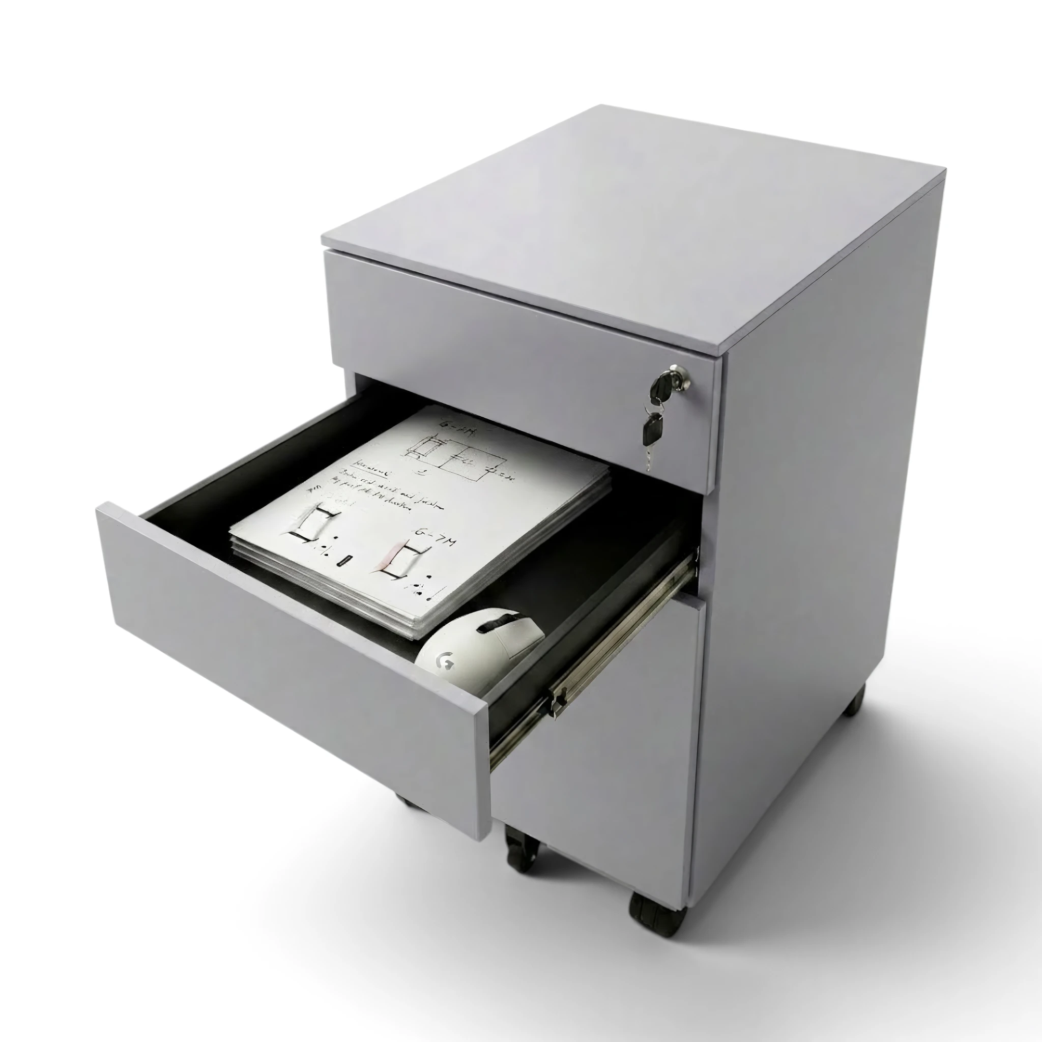 Navo® Mobile Pedestal Model B Grey 6