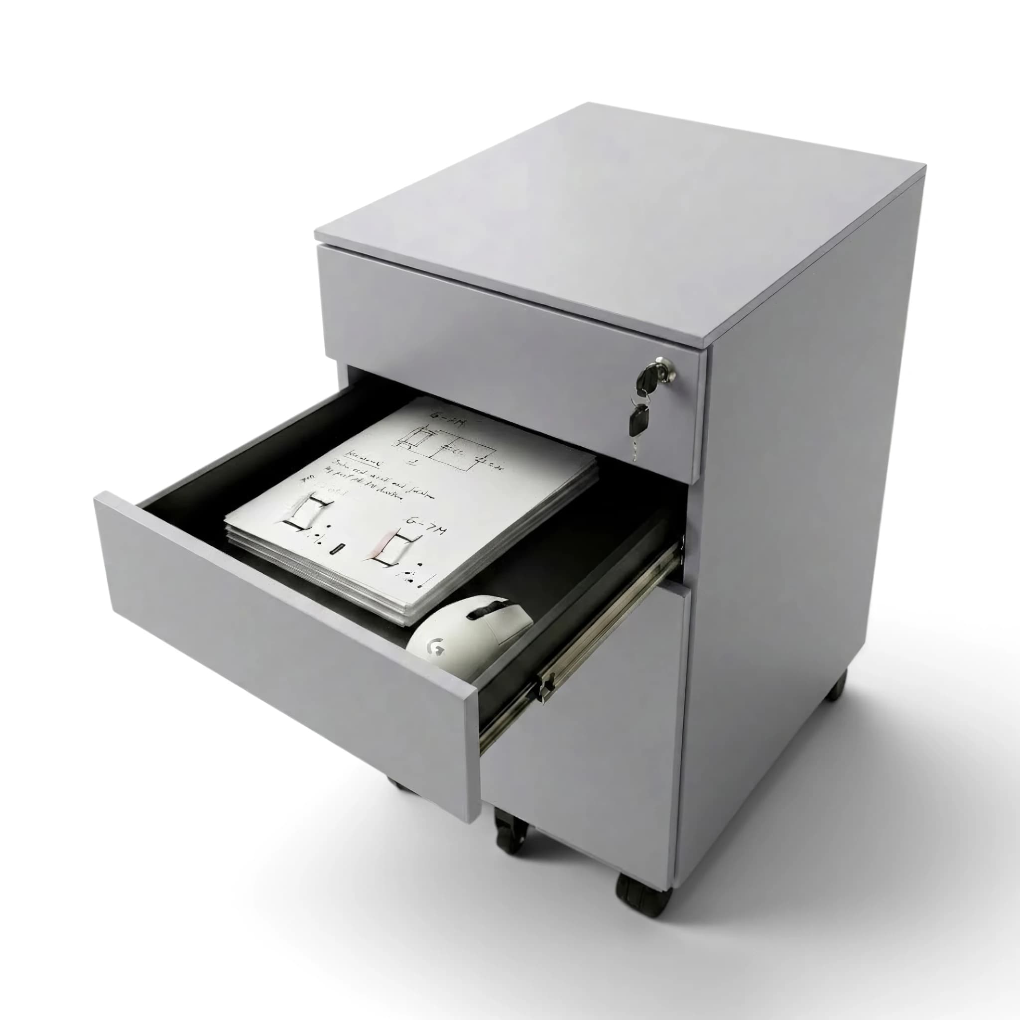 Navo® Mobile Pedestal Model B Grey 6