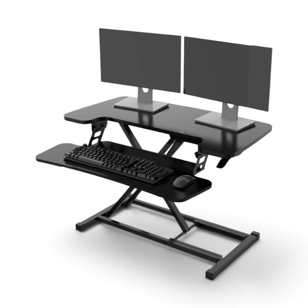 standing desk converter model c black 2