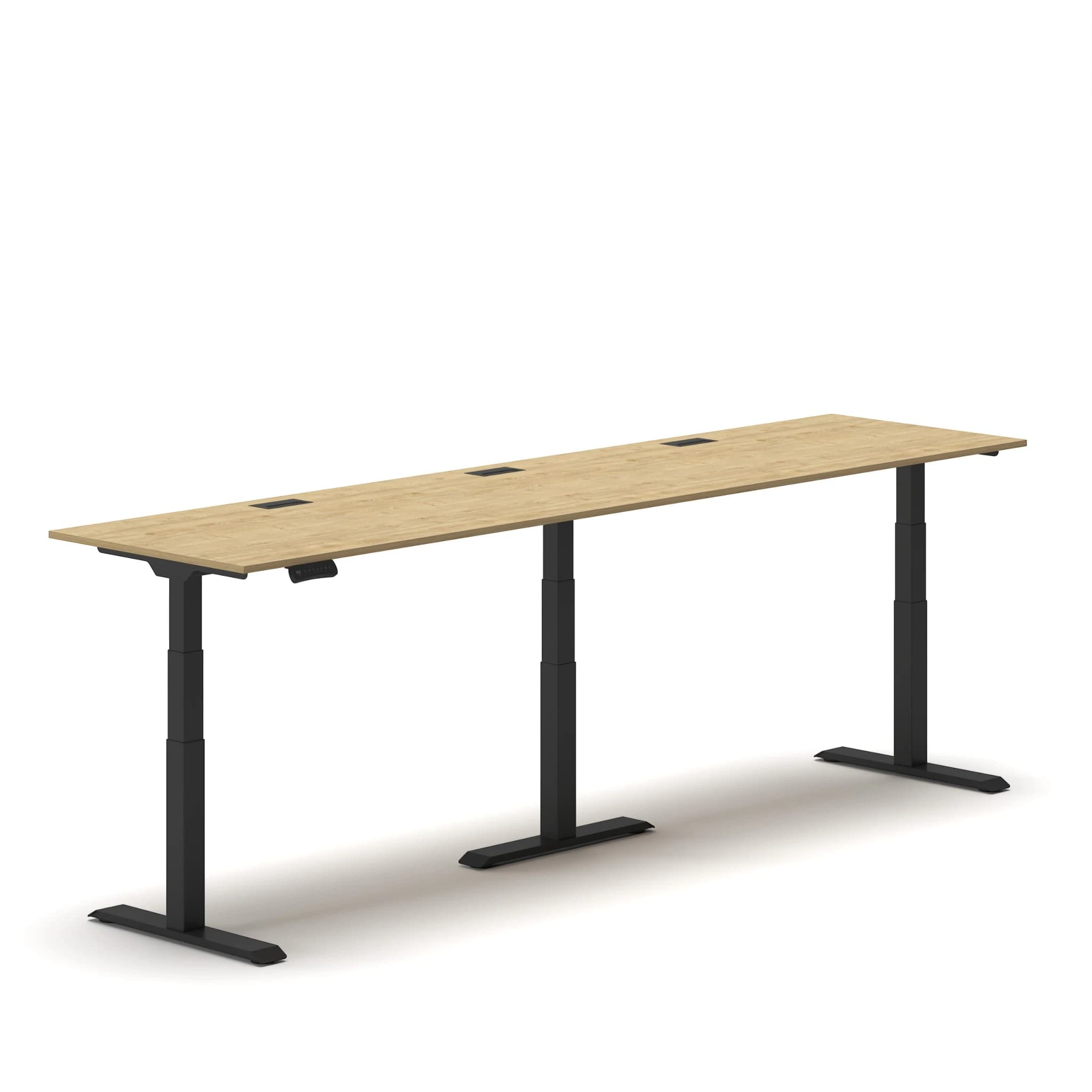 Navodesk® Flex 180 MAX XL Oak Top Black Frame 2 newVersion