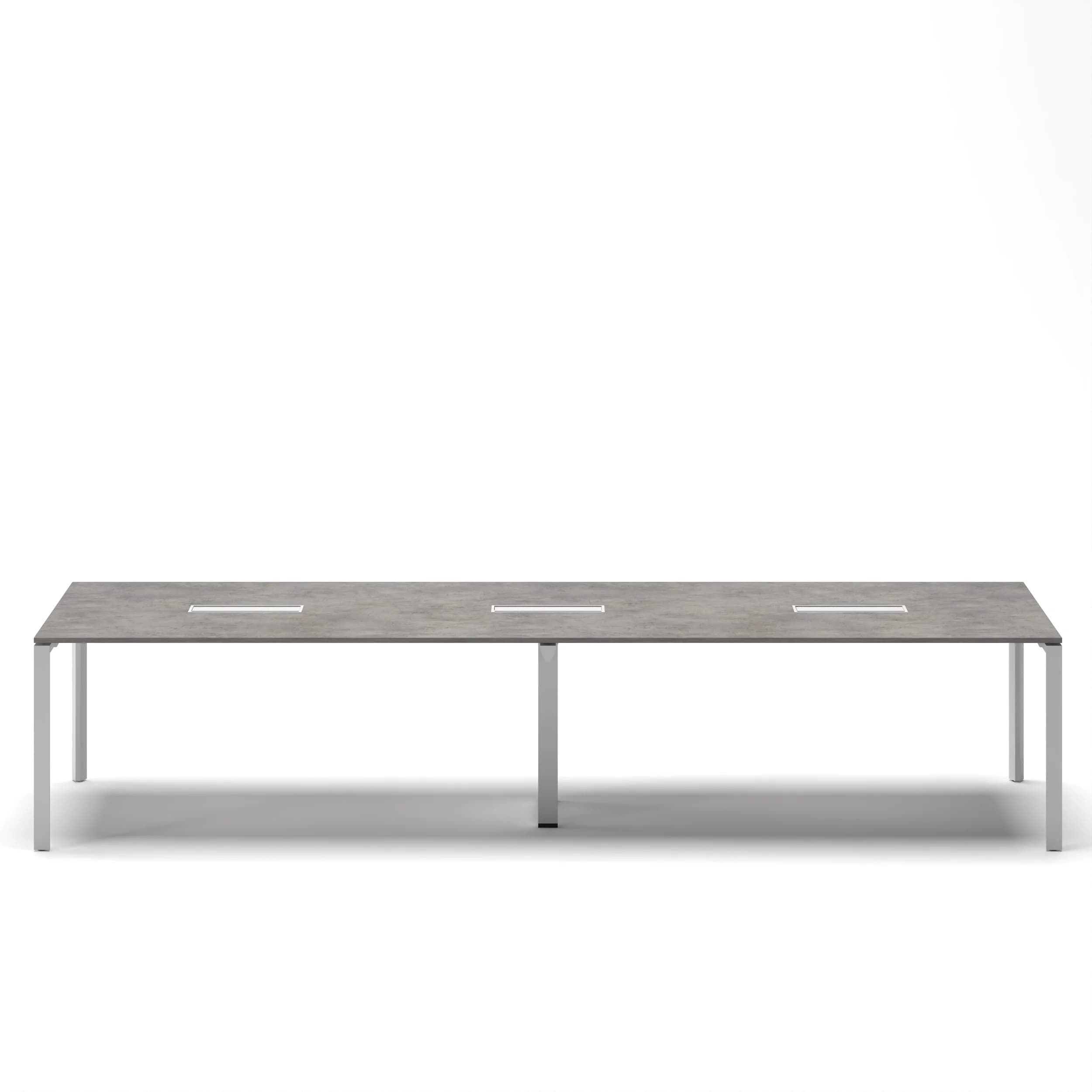 Workhub Meeting table Concrete Top White Frame 3