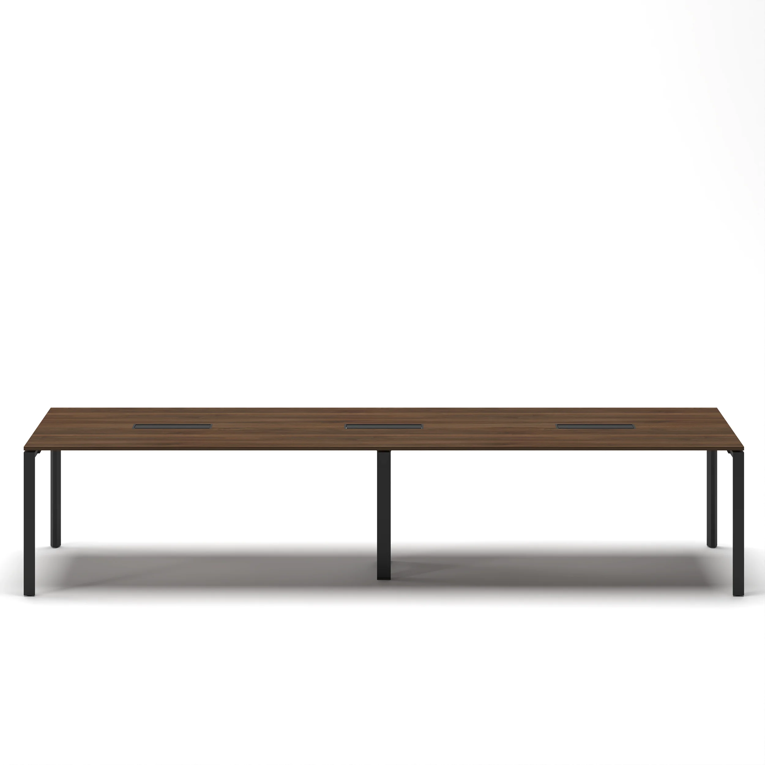 Workhub Meeting table Walnut Top Black Frame 3