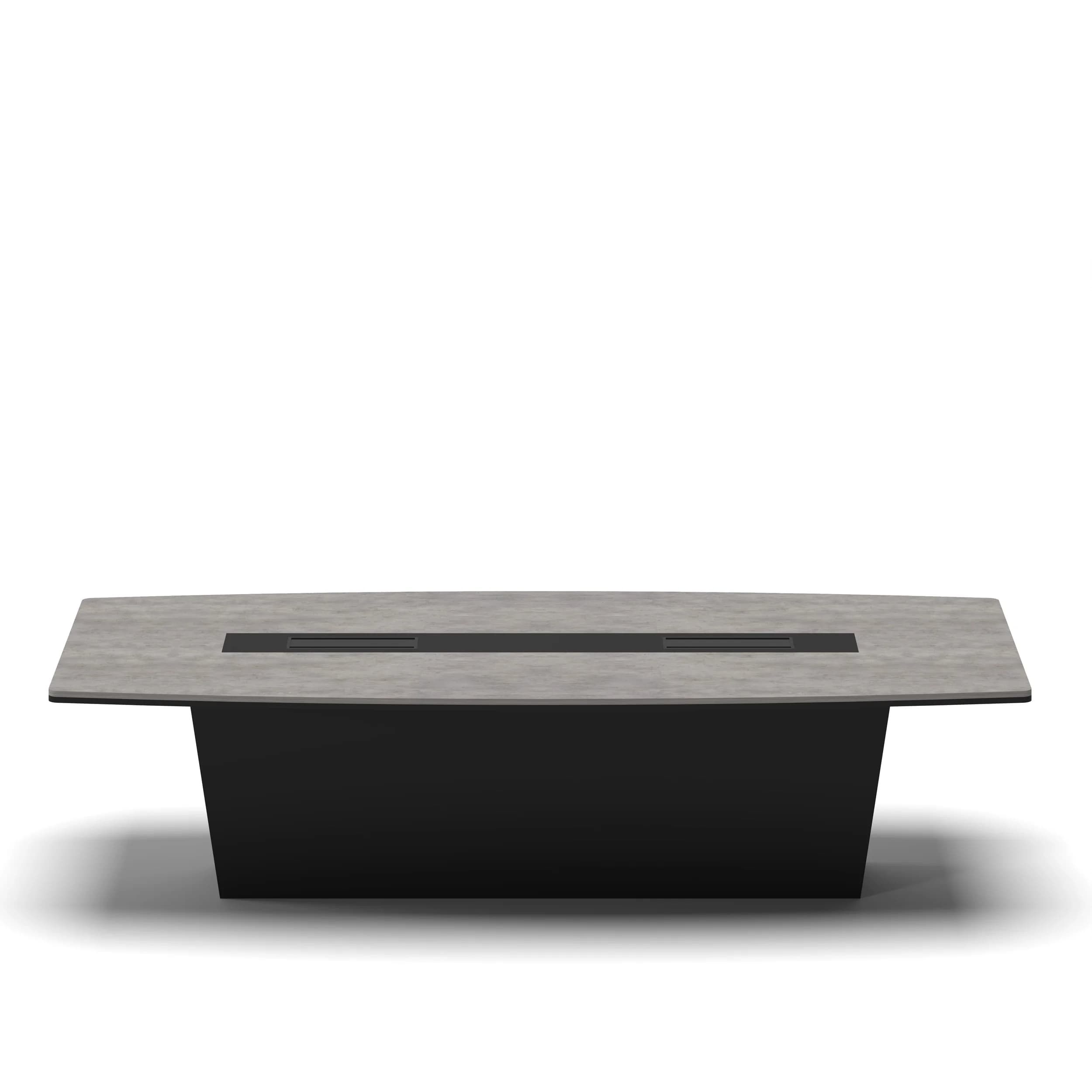 Meeting Table Concrete Top Black Base 3