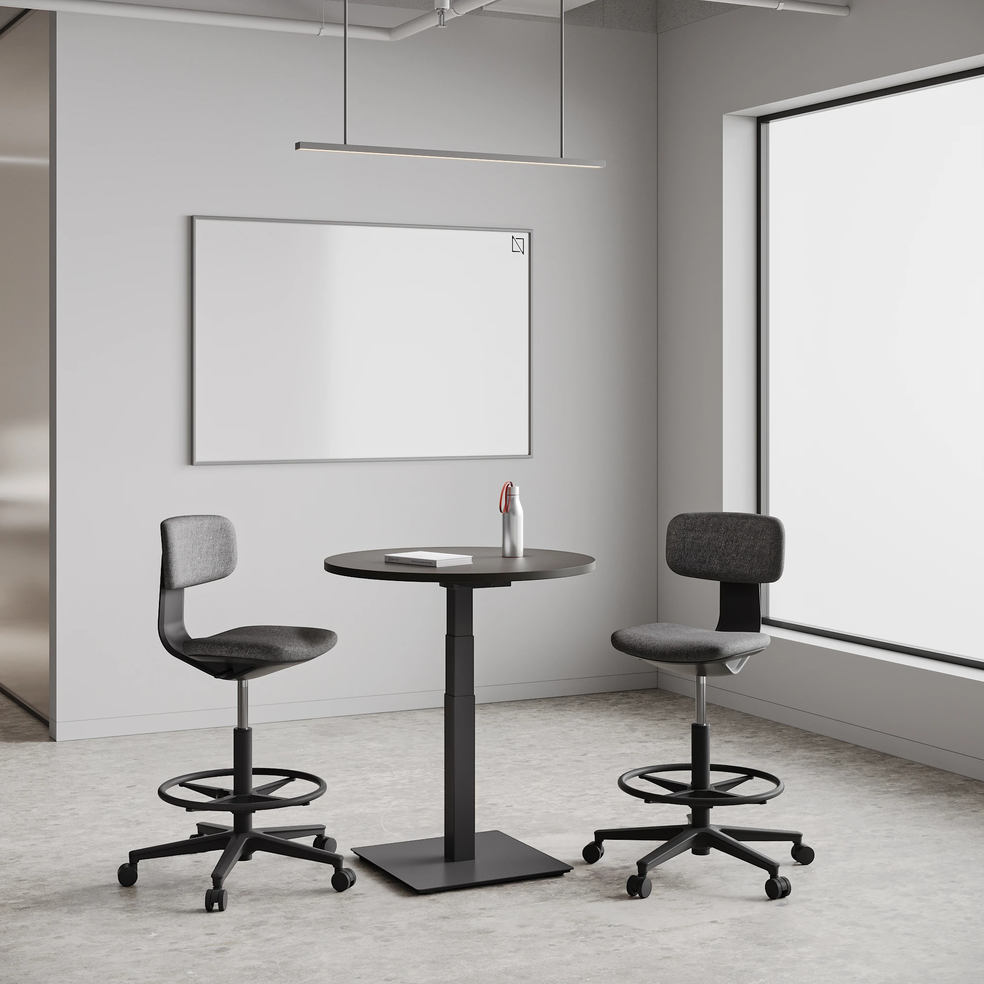 Navodesk® Solo Black Top Black Leg Standing Desk1