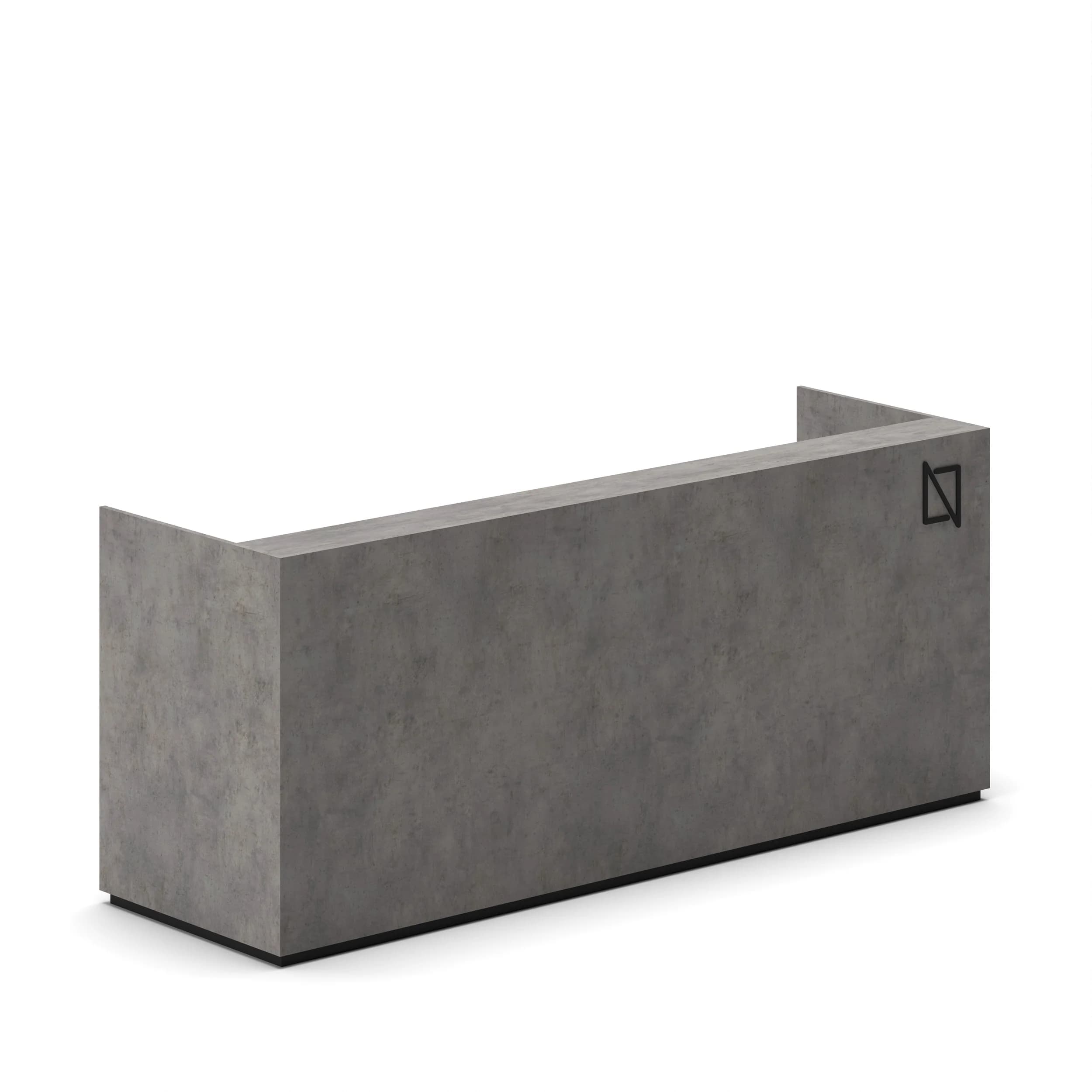 Reception Desk Concrete Series Grey Top Light Concrete Black1