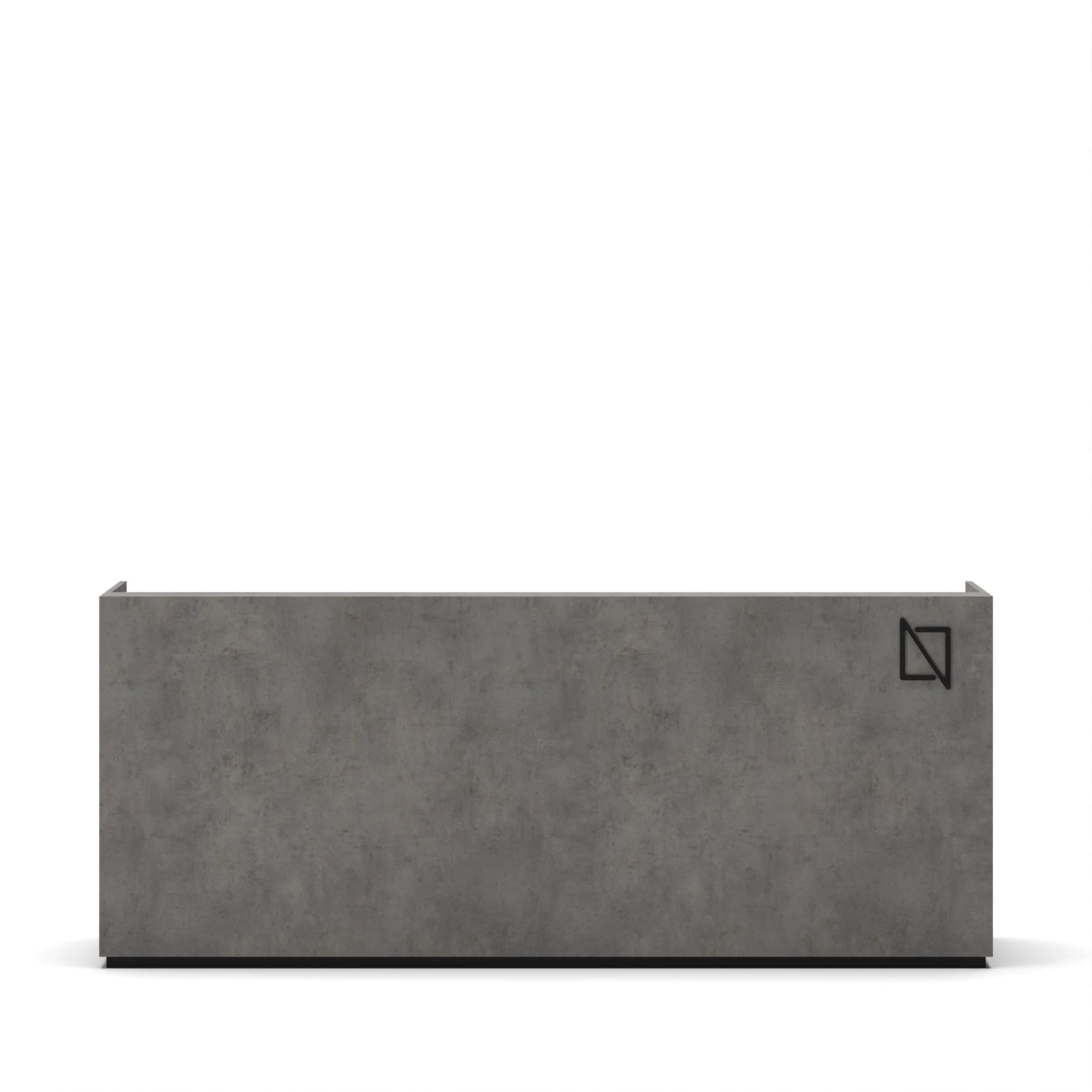 Reception Desk Concrete Series Grey Top Light Concrete Black2