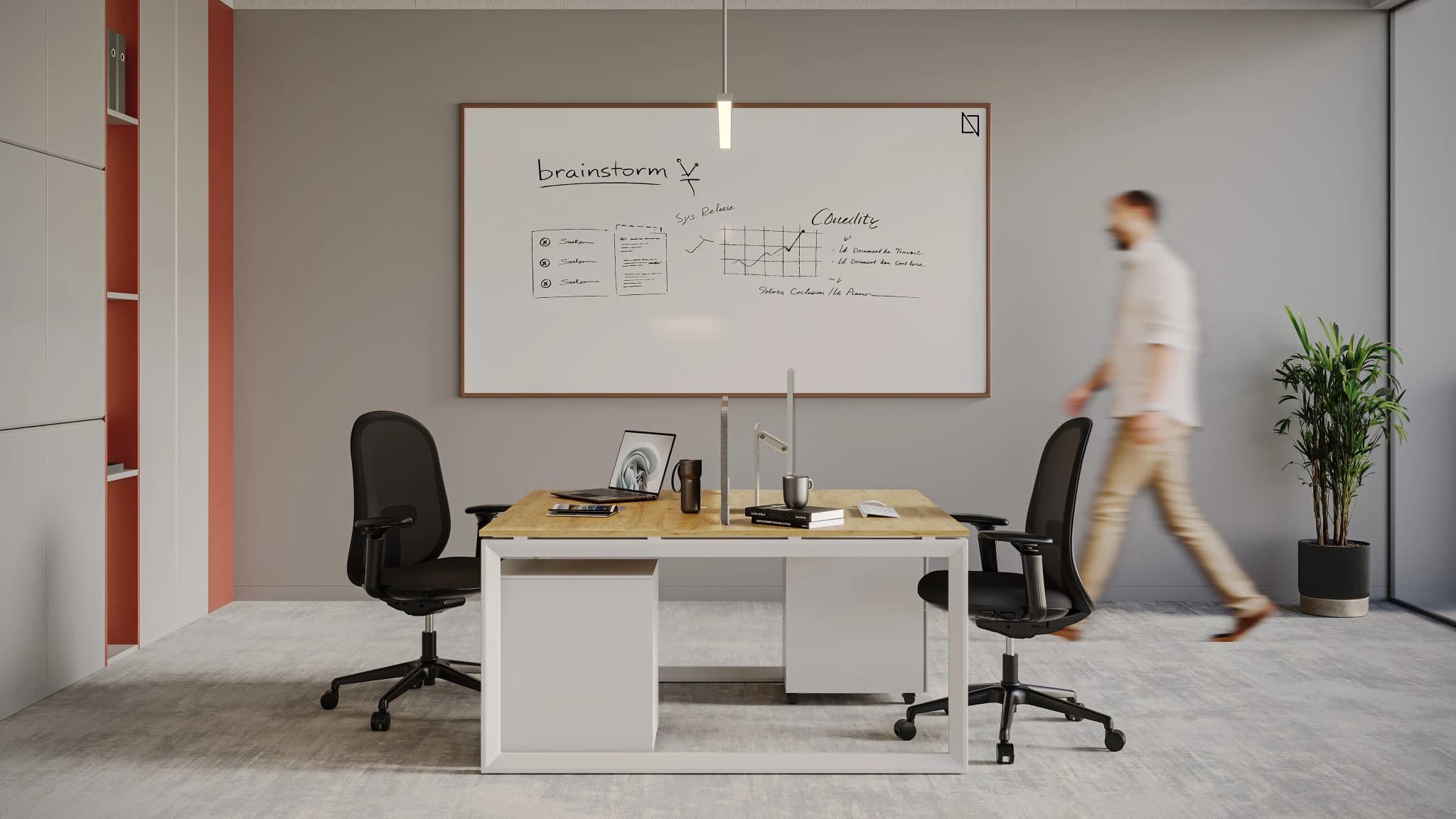 2-Person Face-to-Face Cluster Workstation - Series O