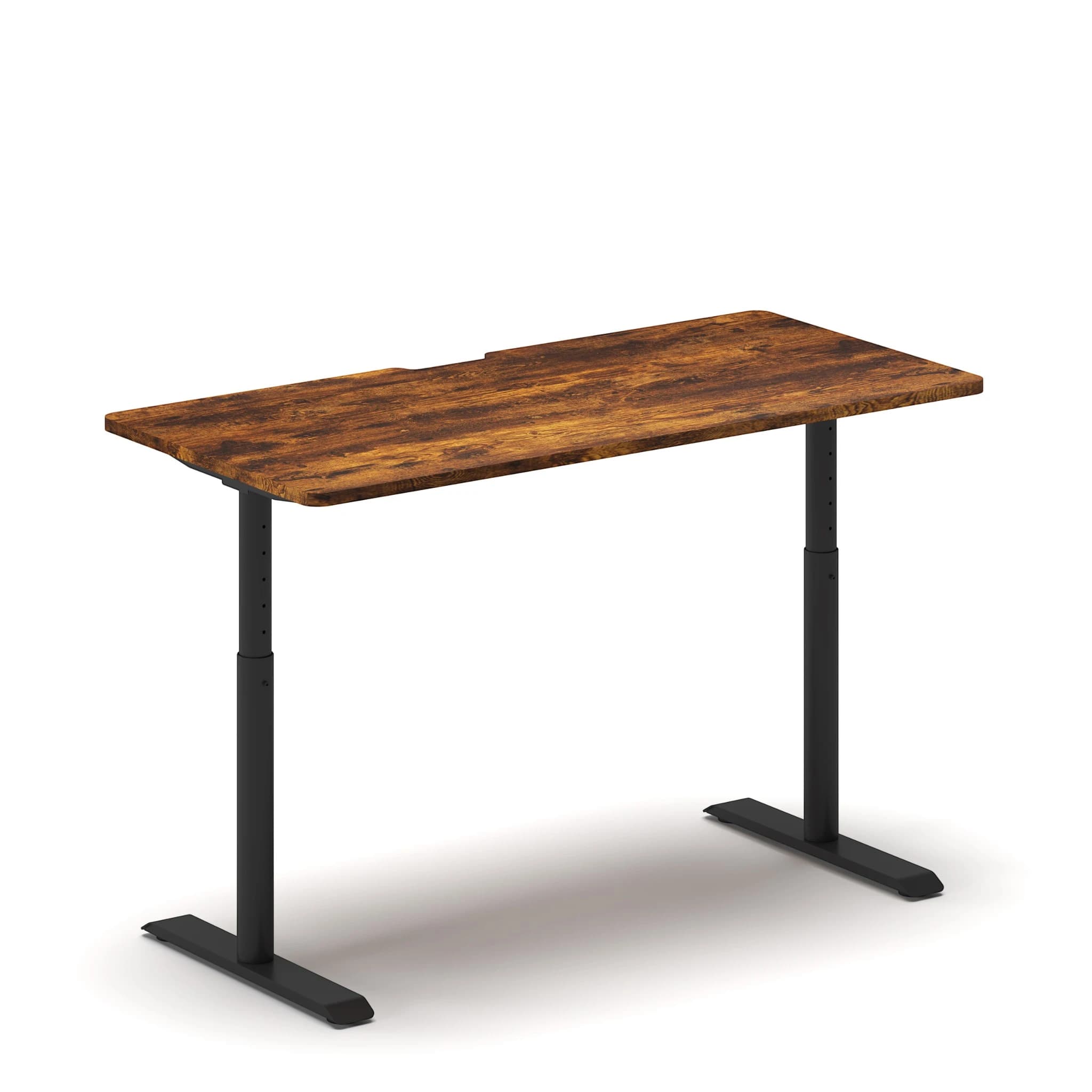 Navodesk® Manual Wild Walnut Top Black Frame 2