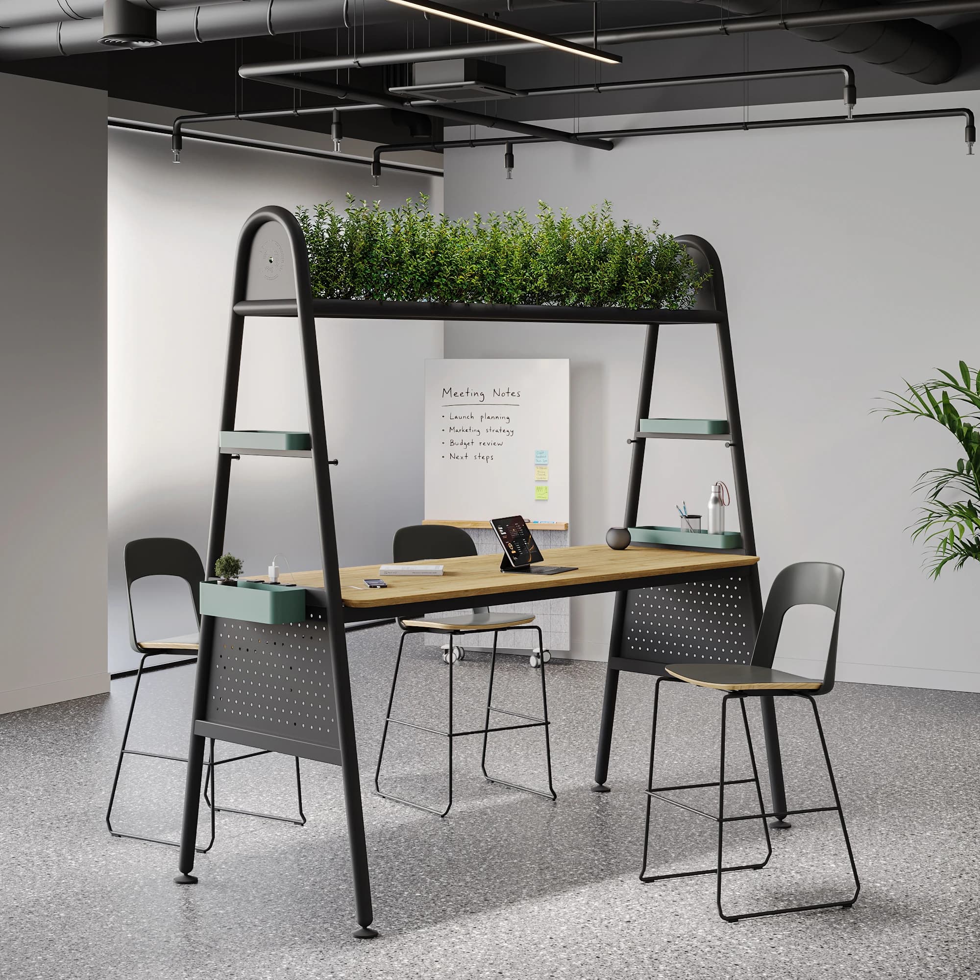 Collab High Table acces Green Black frame 2
