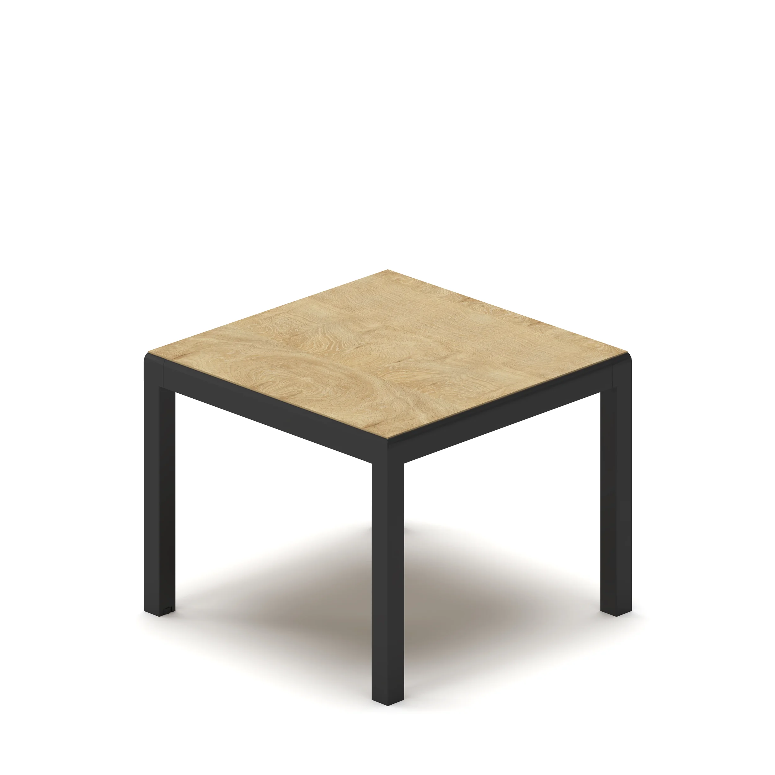 Workhub Small Coffee Table Oak Top Black Frame2
