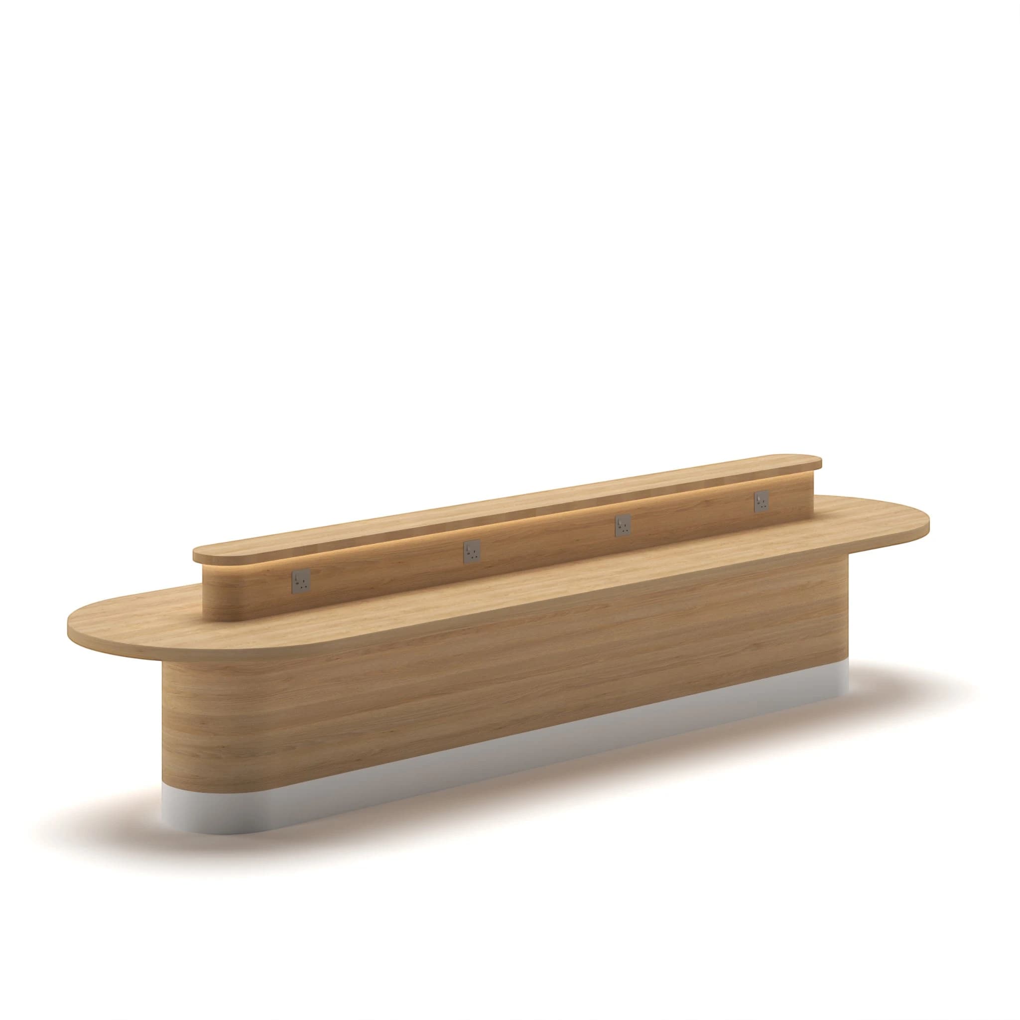 Co Working Large Table Oak White 2