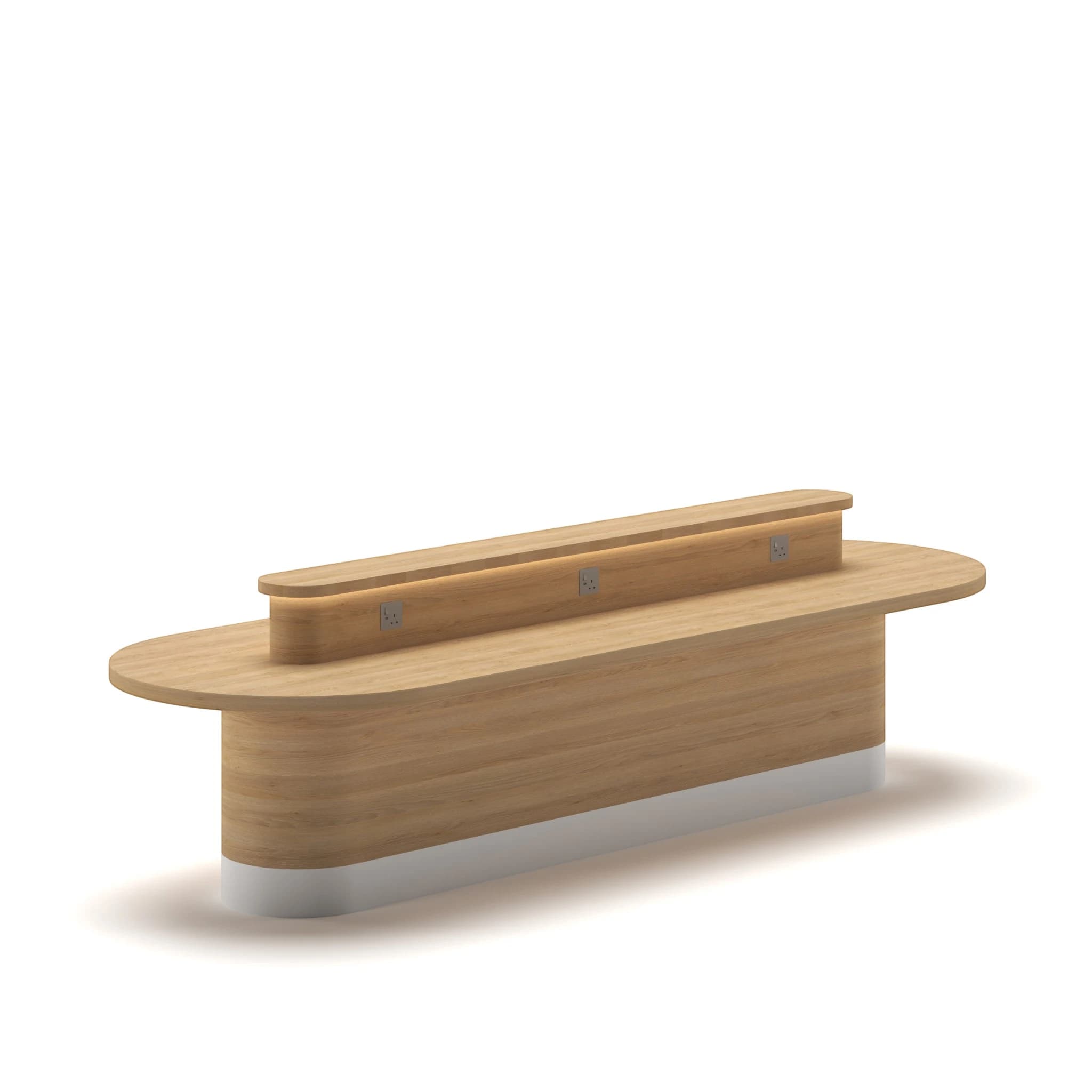 Co Working Medium Table Oak White 2