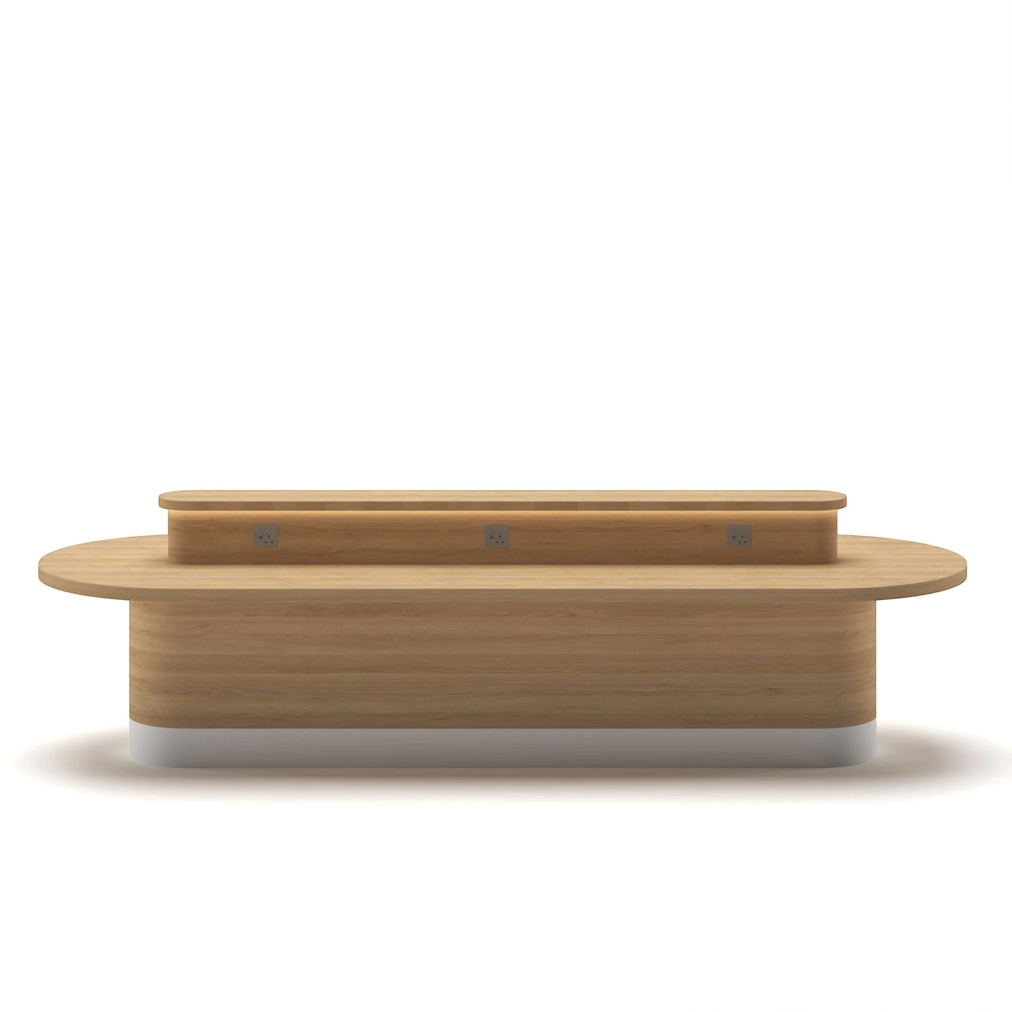 Co Working Medium Table Oak White 3