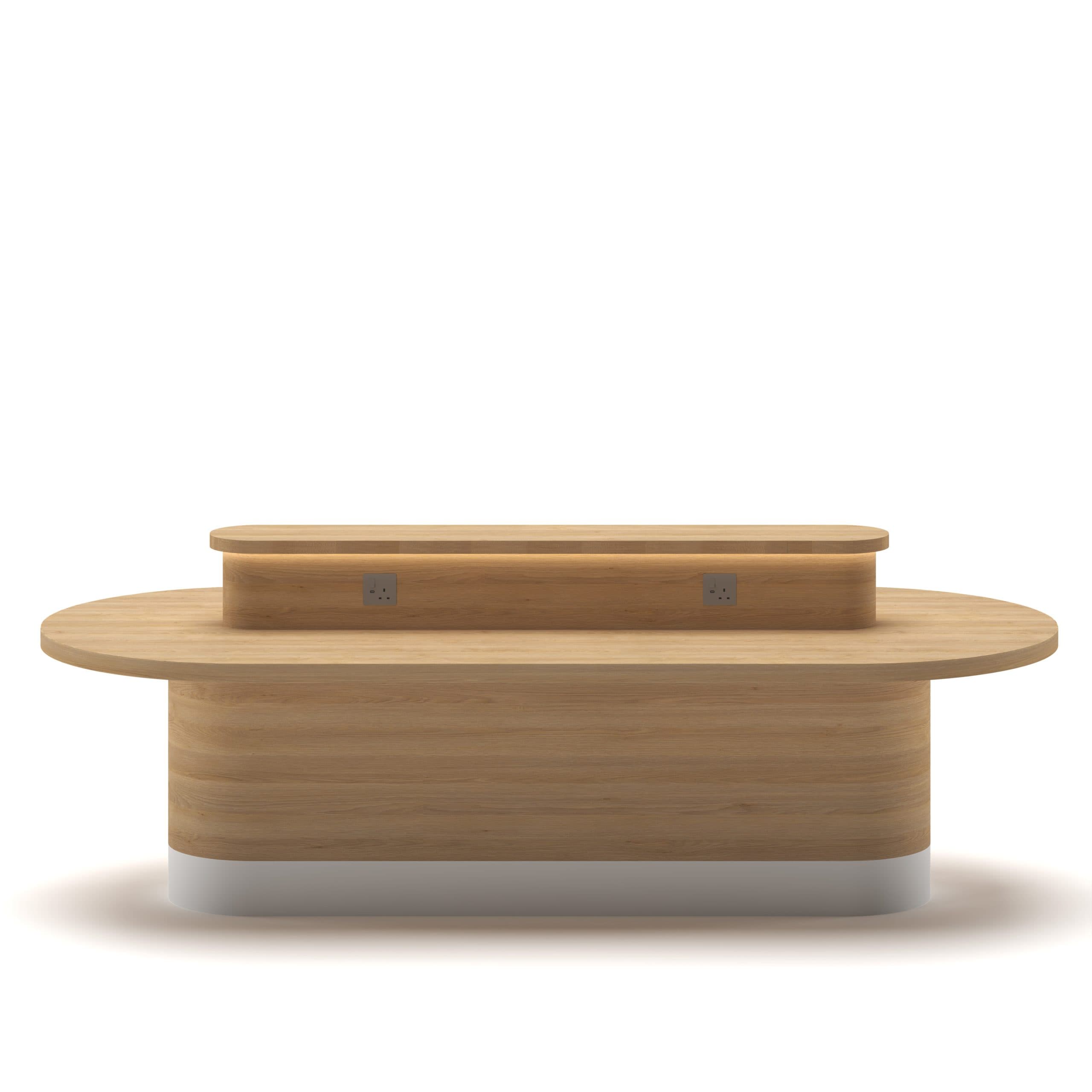 Co Working Small Table Oak White 3