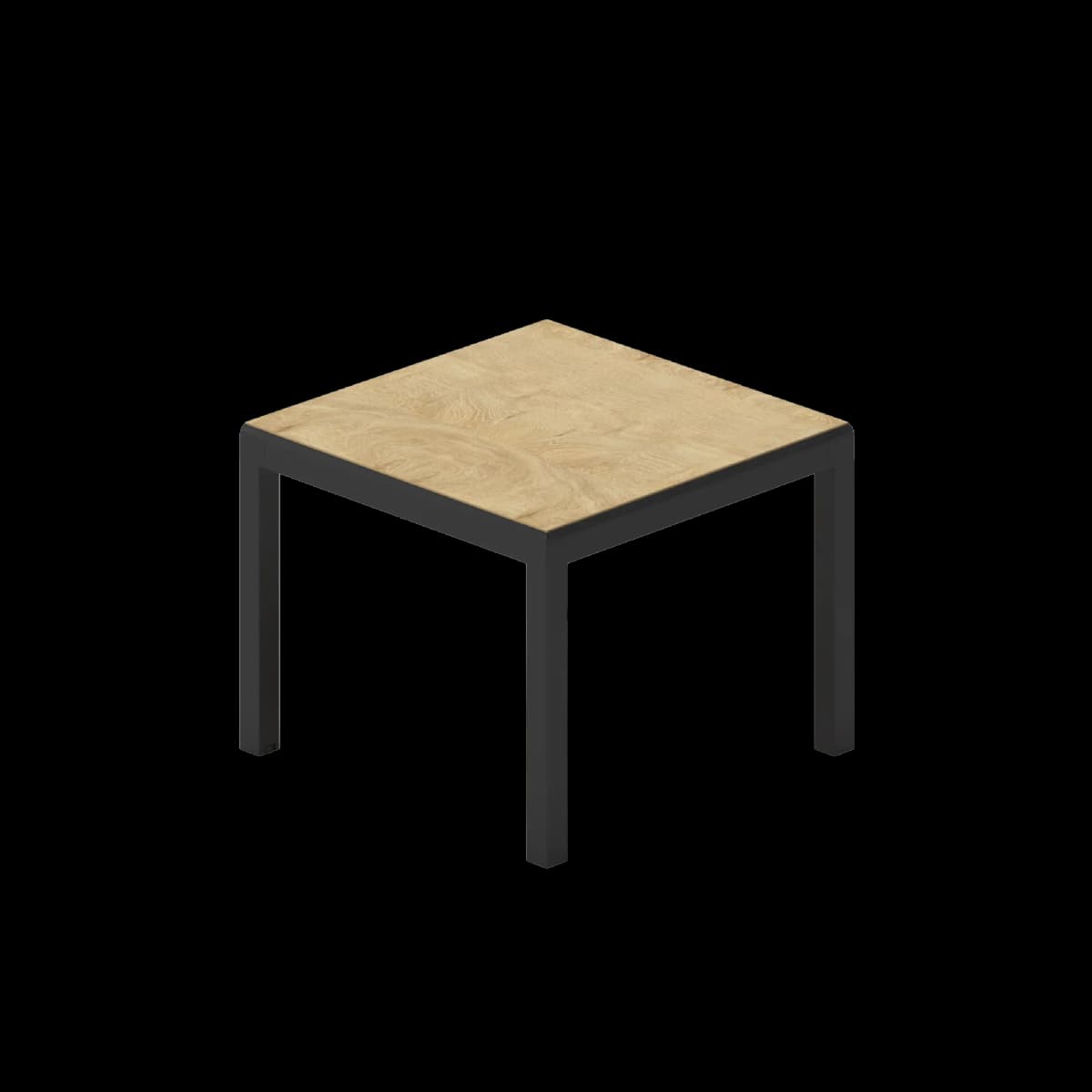 Navo® Small Coffee Table Oak Top Black Frame Dimension
