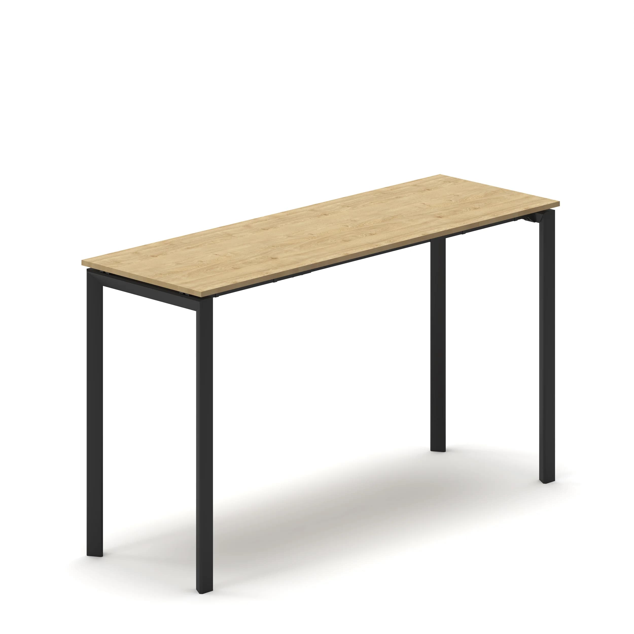 Workhub High Table U Series Black Frame Oak Top2