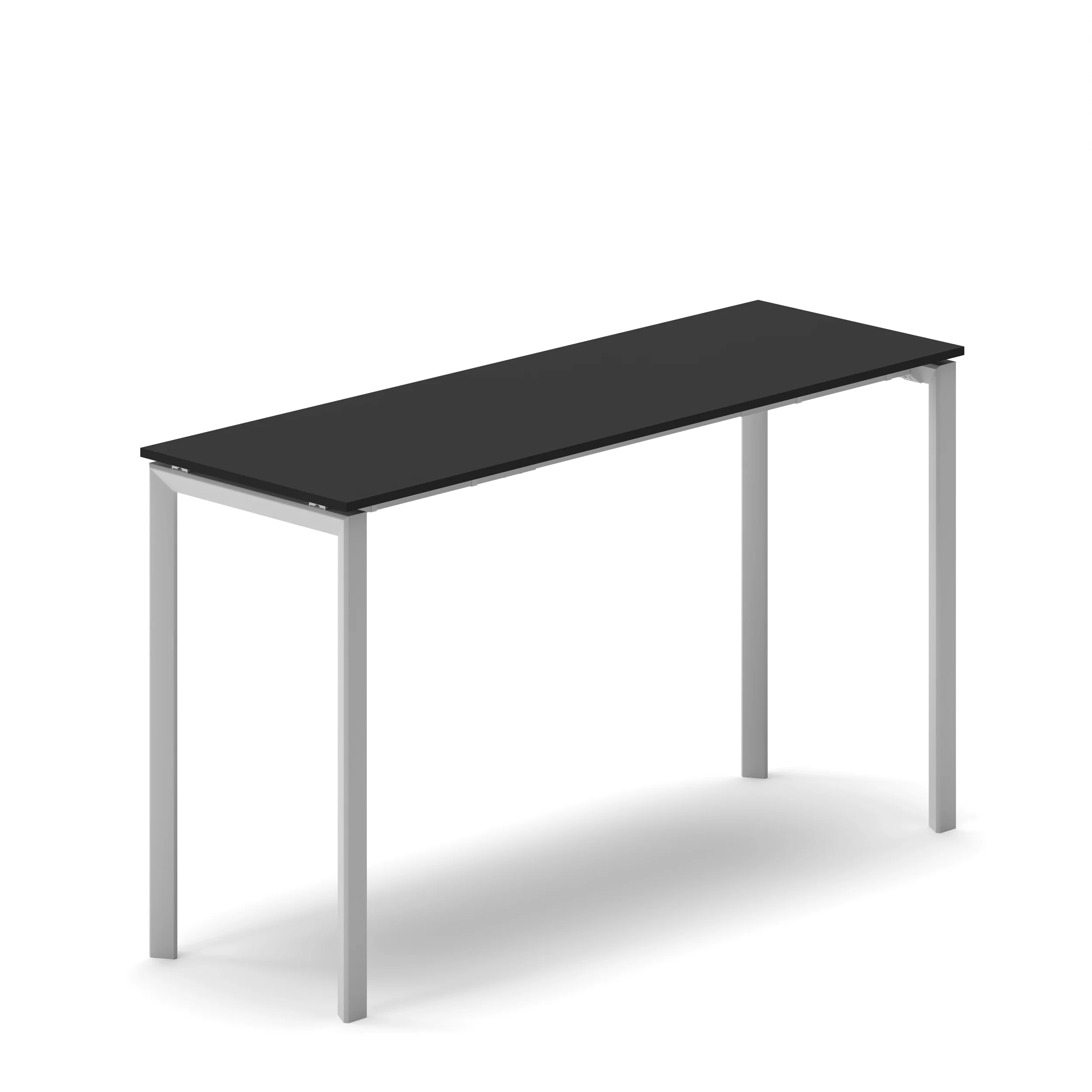 Workhub High Table U Series White Frame Black Top2