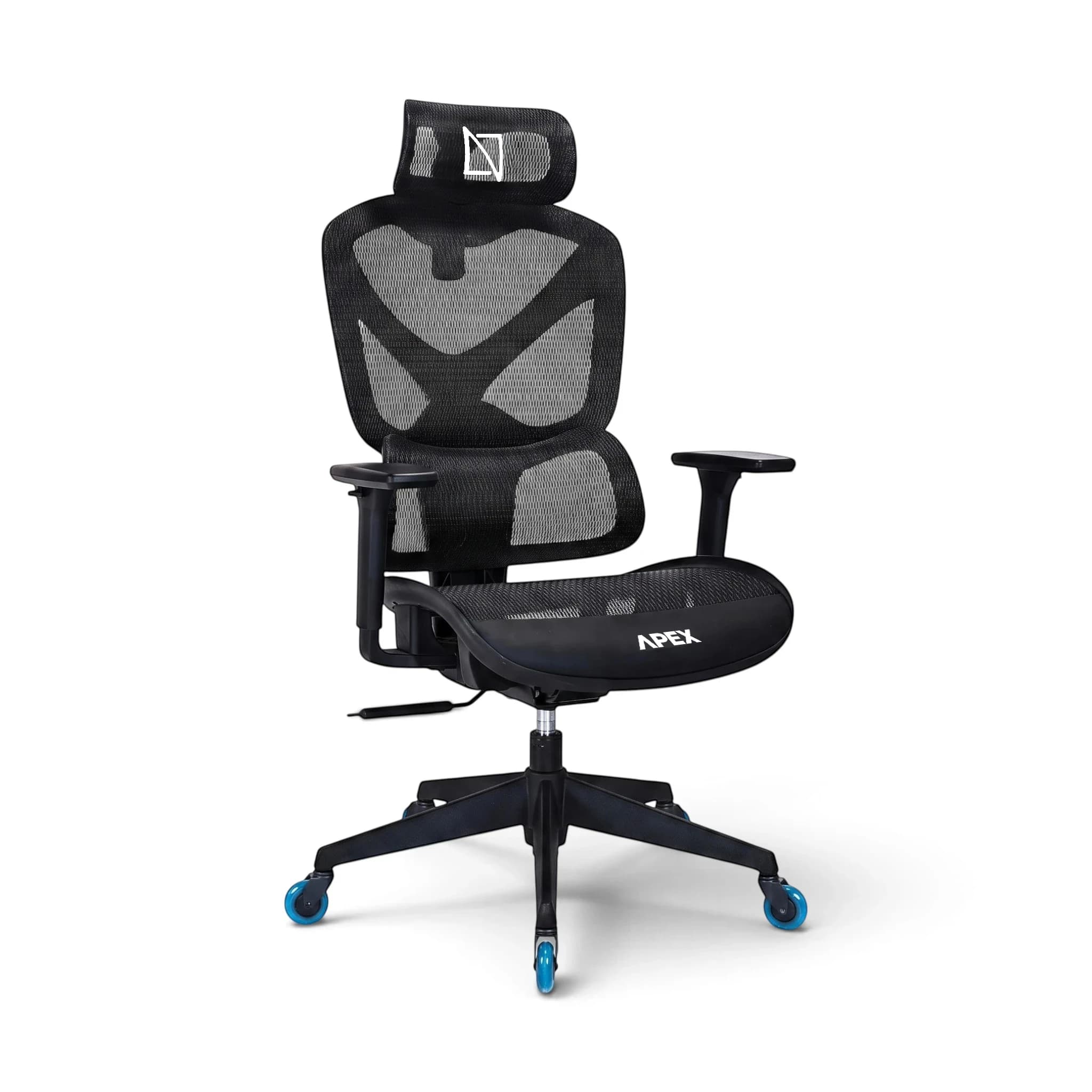 Navo® Apex Y Gaming Chair Blue Caster 1