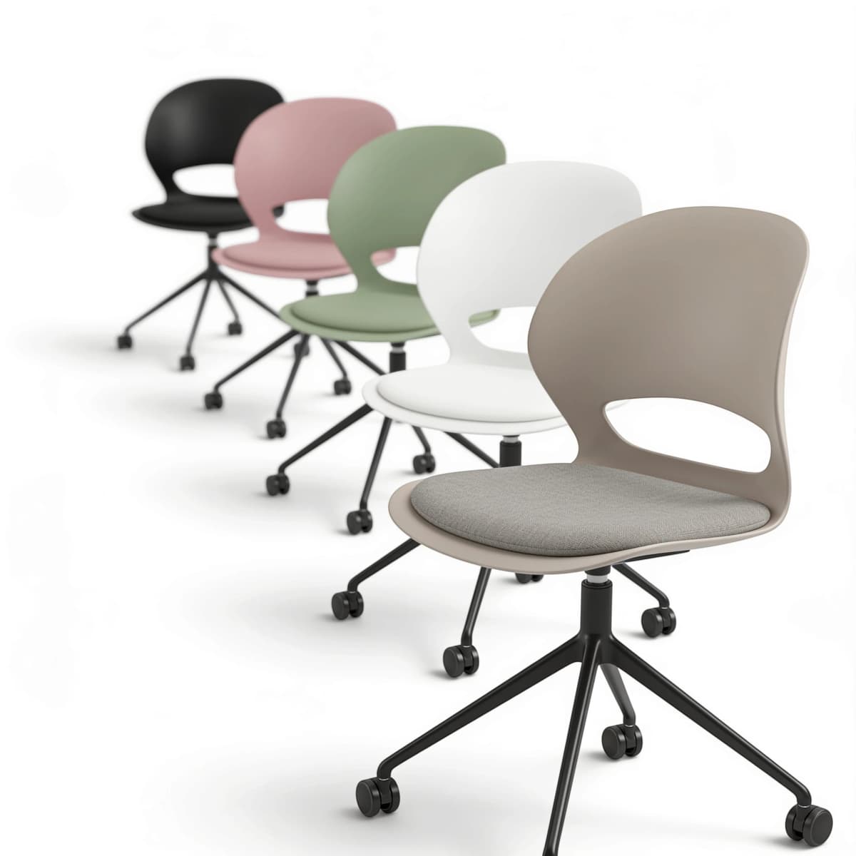 Navo® Vis Chair withCaster Beige Highlights 2