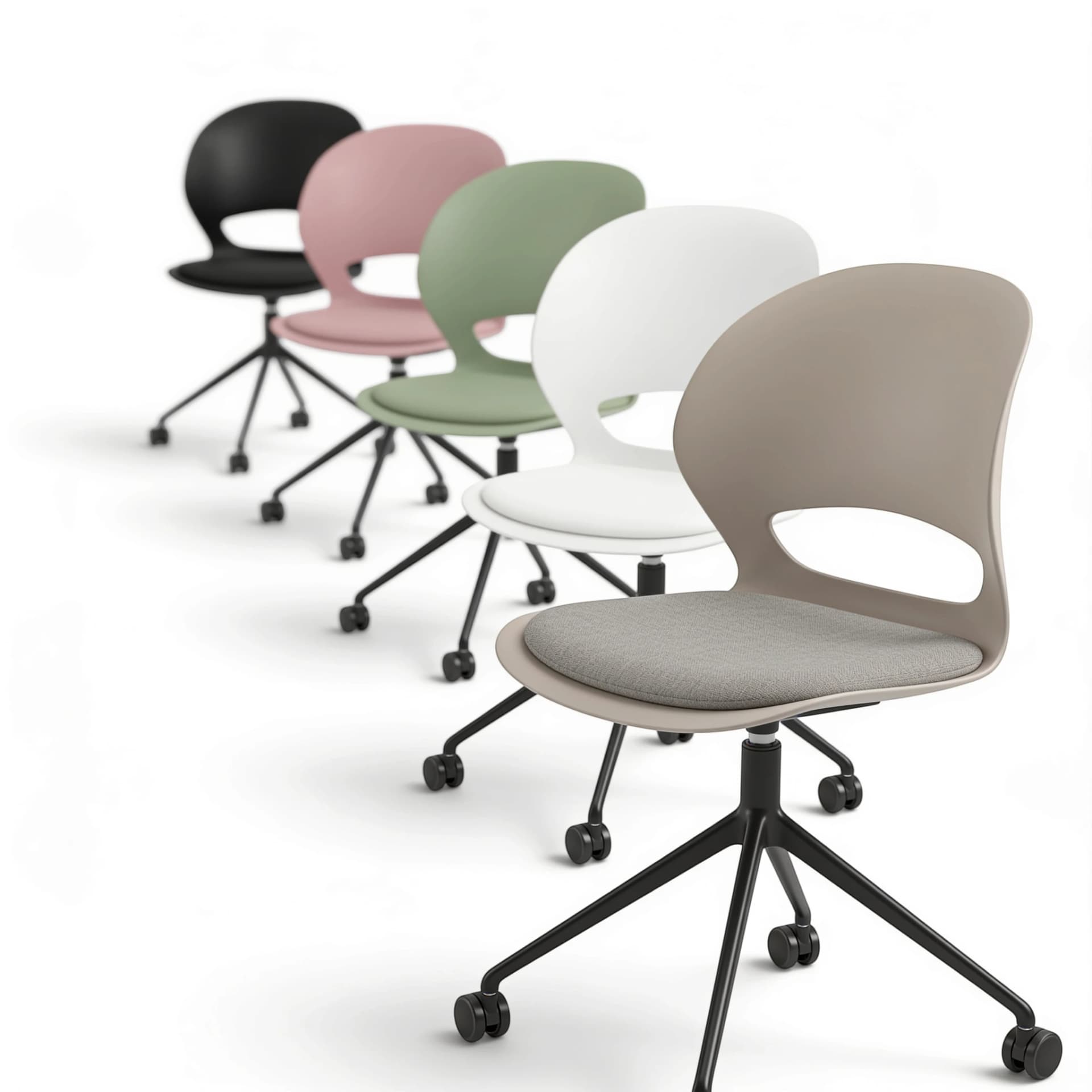 Navo® Vis Chair withCaster Beige Highlights 2
