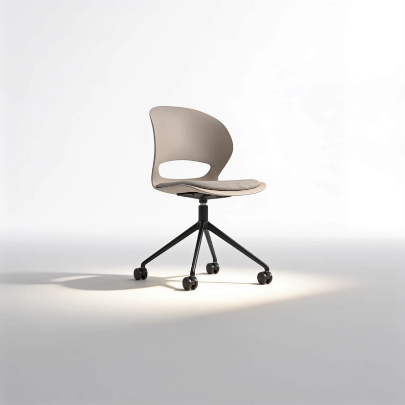 Navo® Vis Chair withCaster Beige Highlights 3