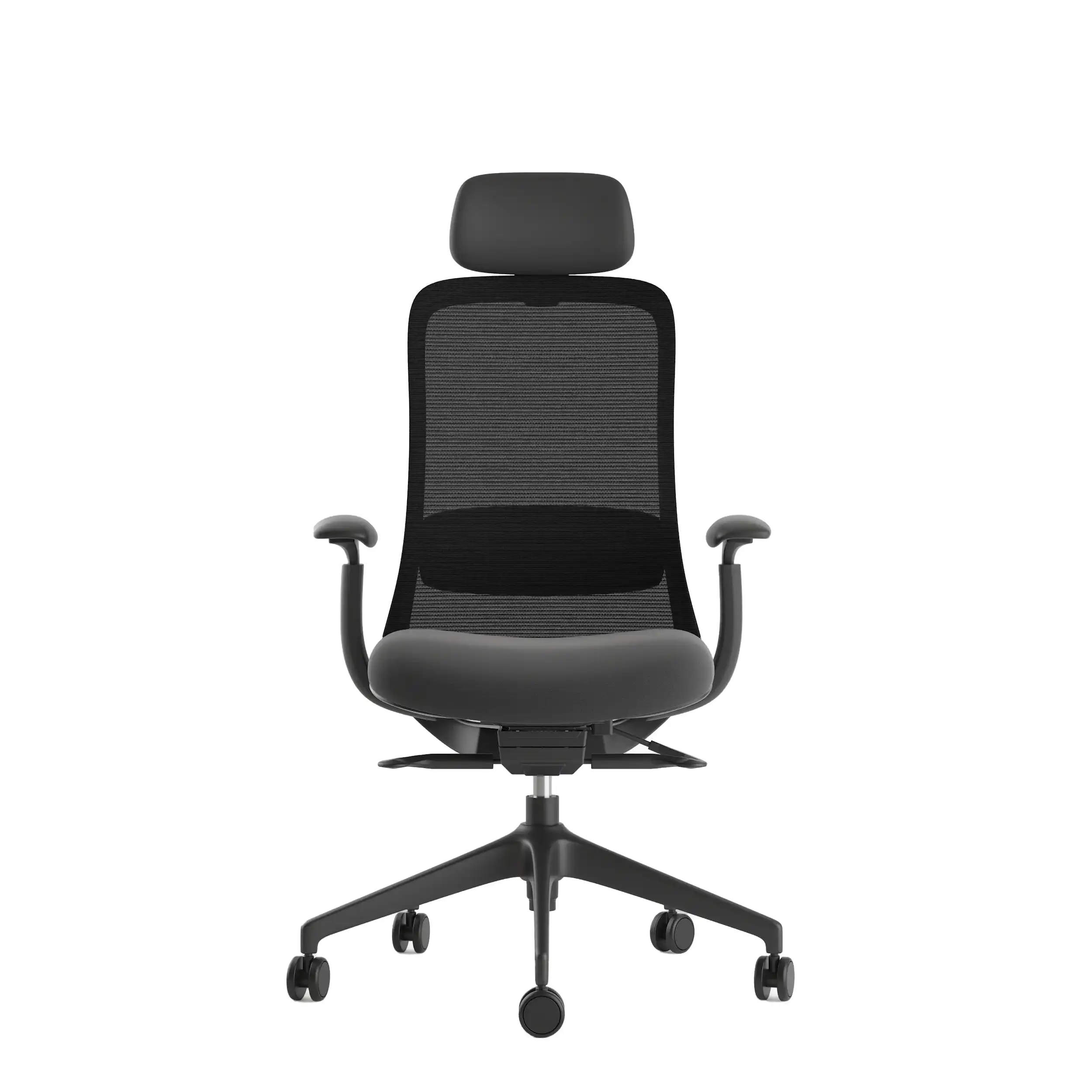 NIO With Headrest Office Chair All Black 1