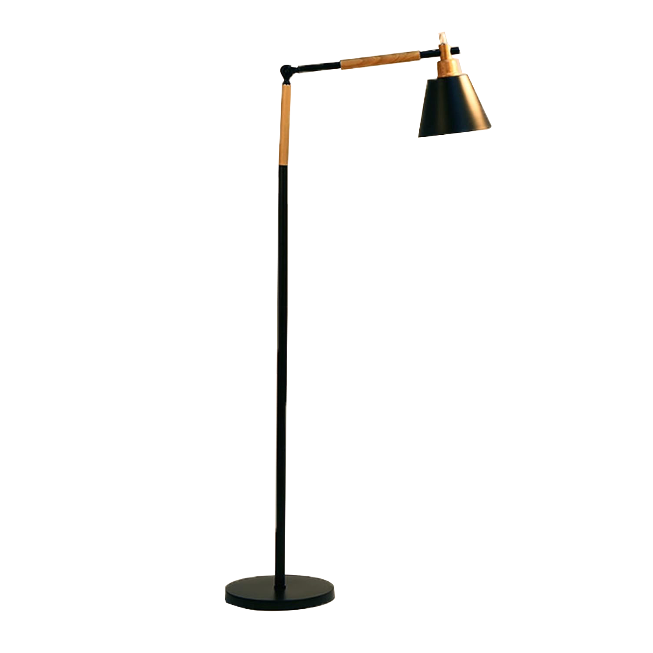 Nordic Wooden Floor Lamp - Black