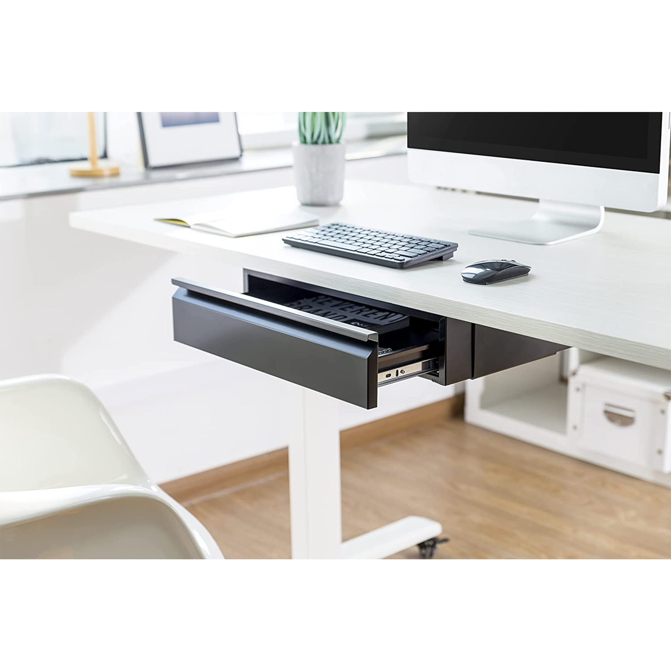 Under Desk Storage Drawer Black 1