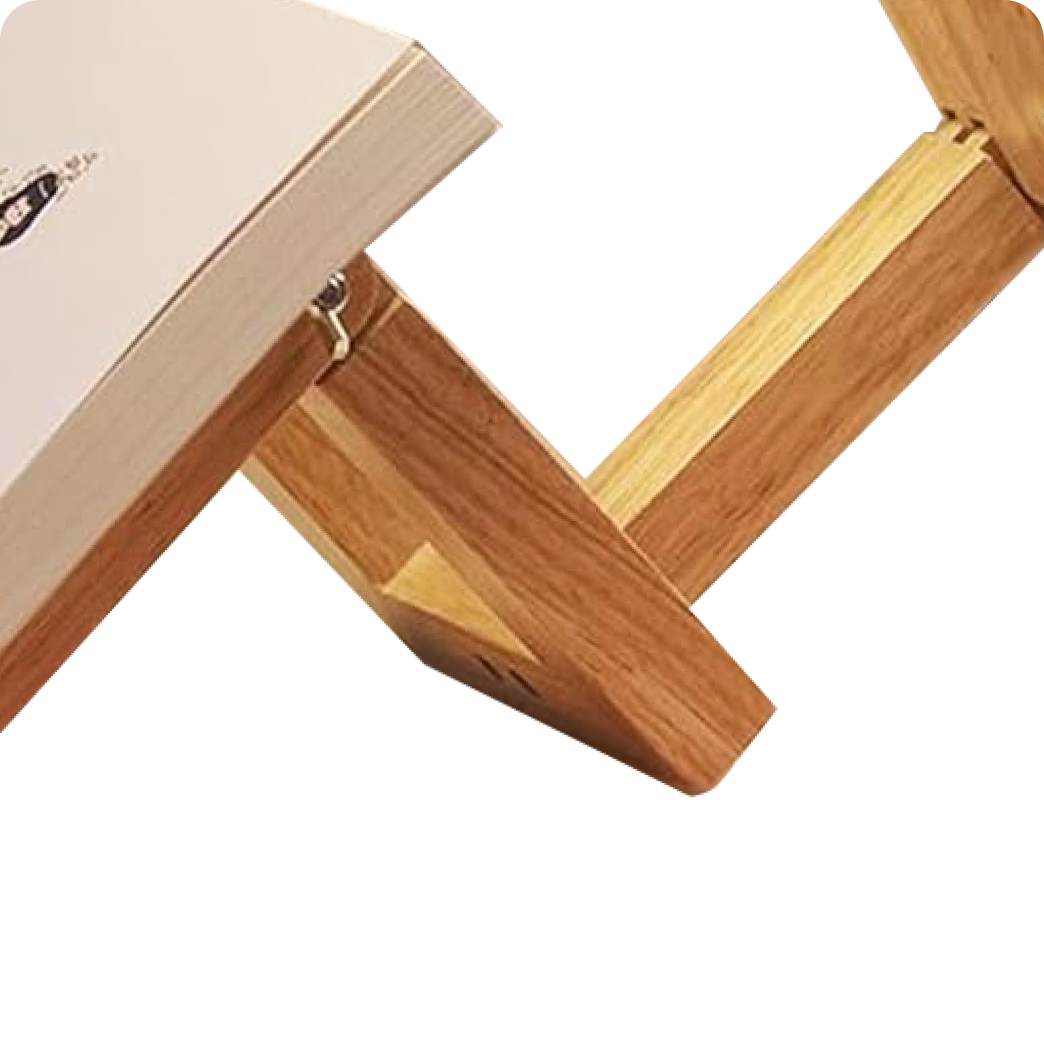 Wooden Stickman Table Lamp With Adjustable Frame Wood Brown