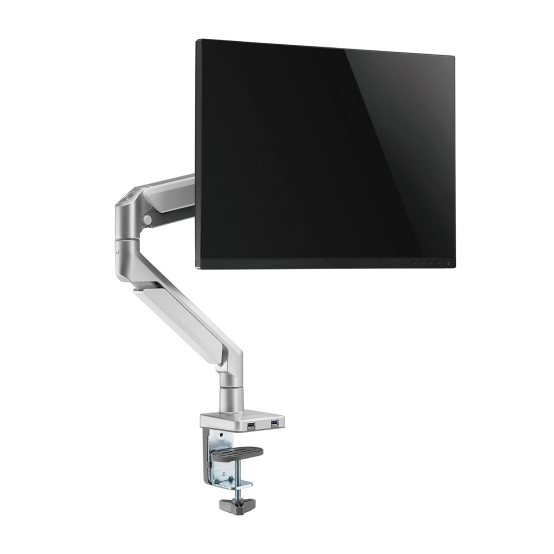 SINGLE MONITOR ARM - MODEL A PRO - Aluminium White