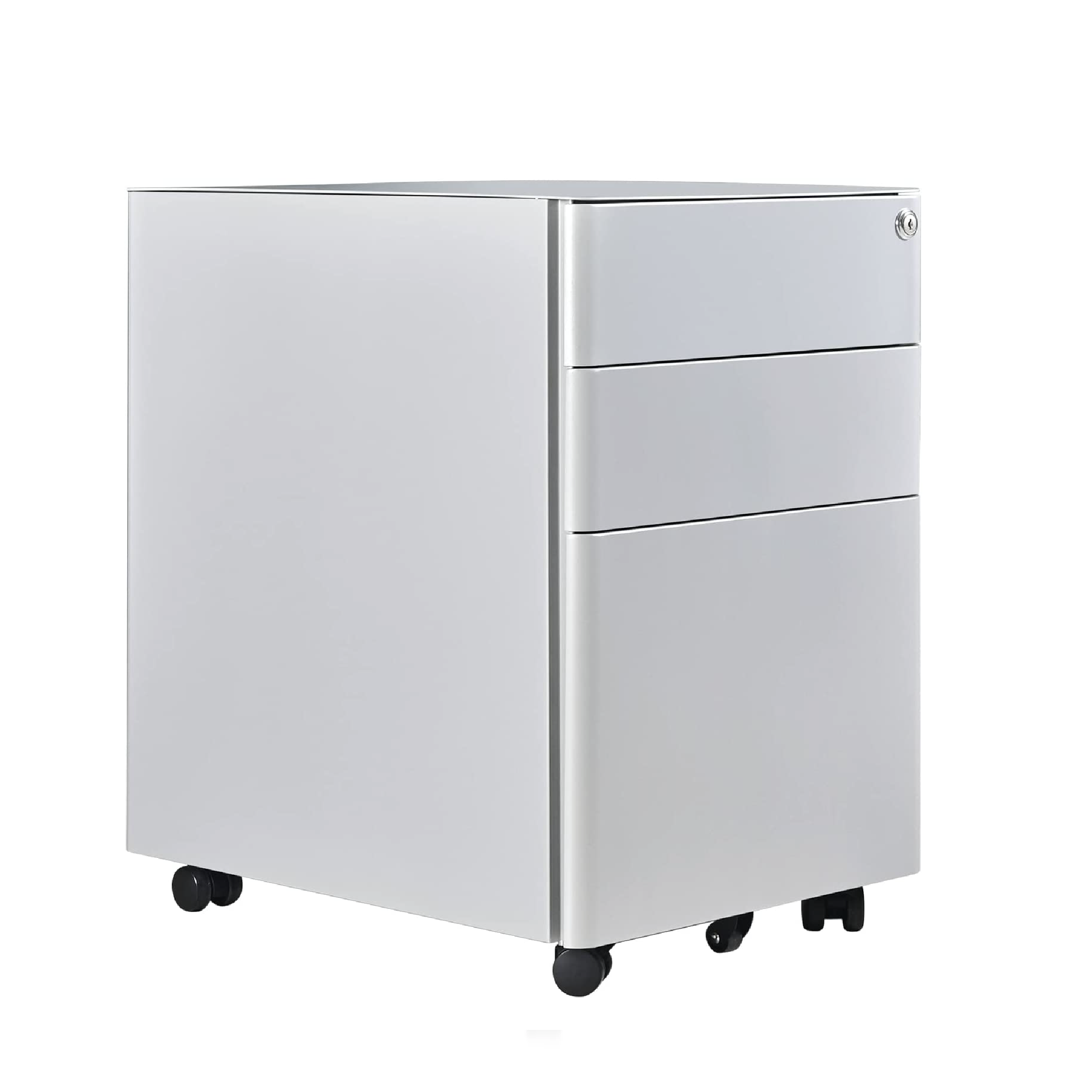 Mobile Pedestal White With Cushion