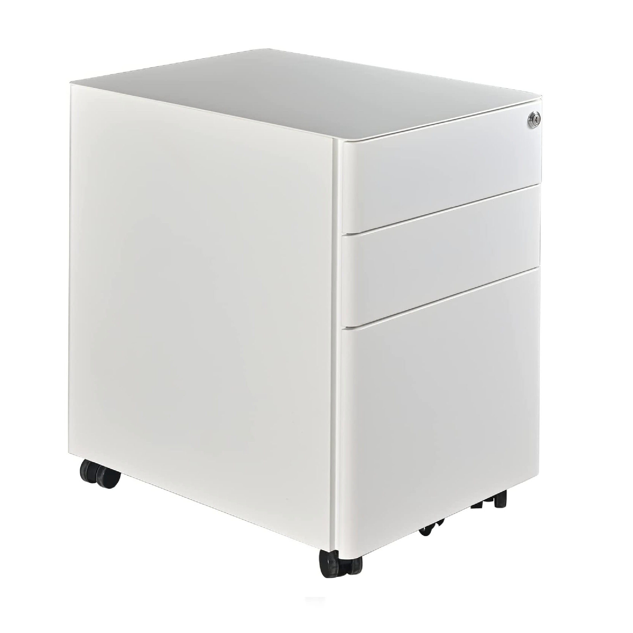 Mobile Pedestal White With Cushion