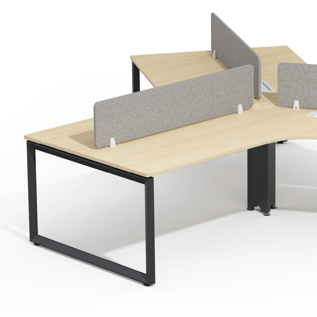 120 Cluster Desk Black Oak 240 X 60 Cm