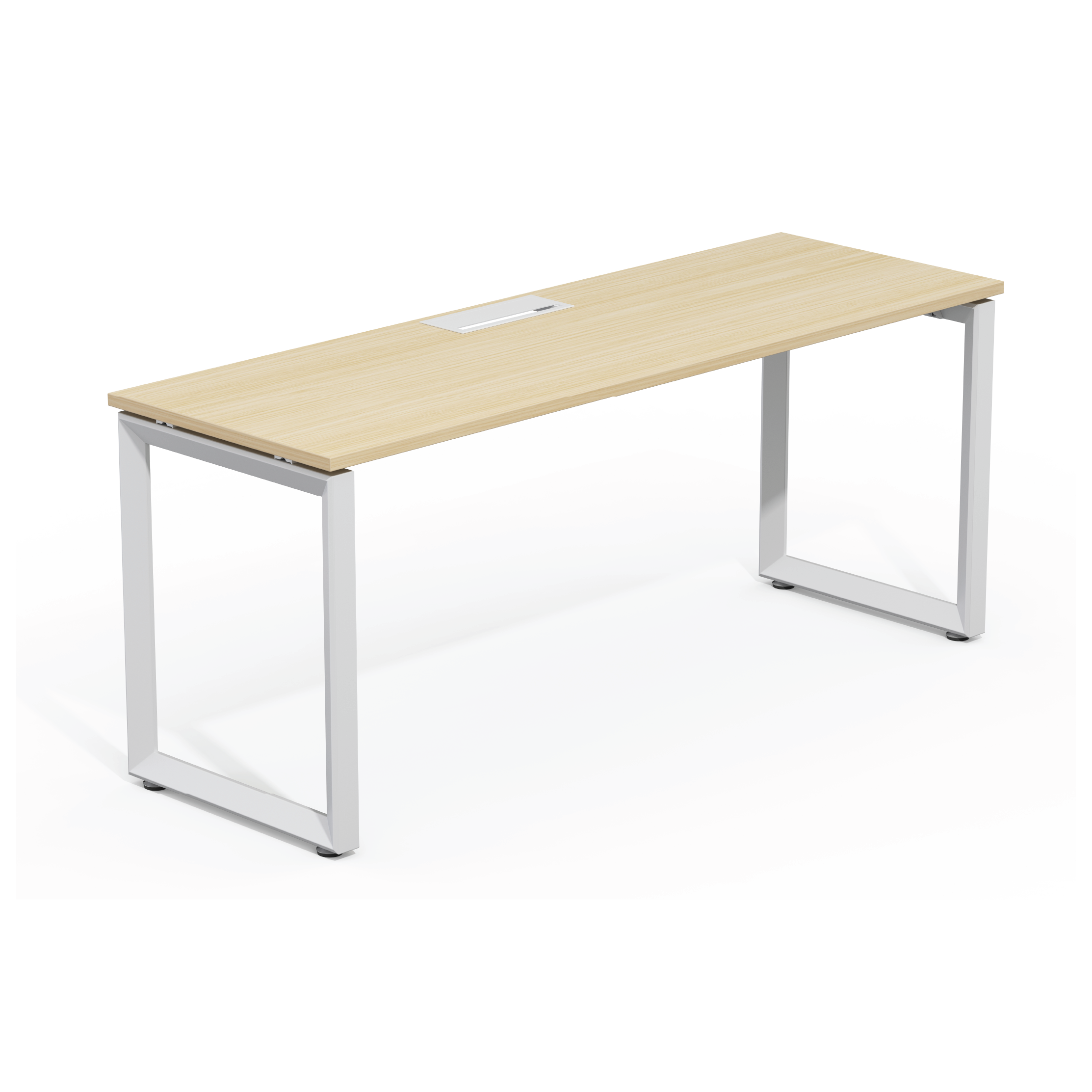 Series O Single Workstation Desk 1 Person Black Oak 160 X 60 Cm