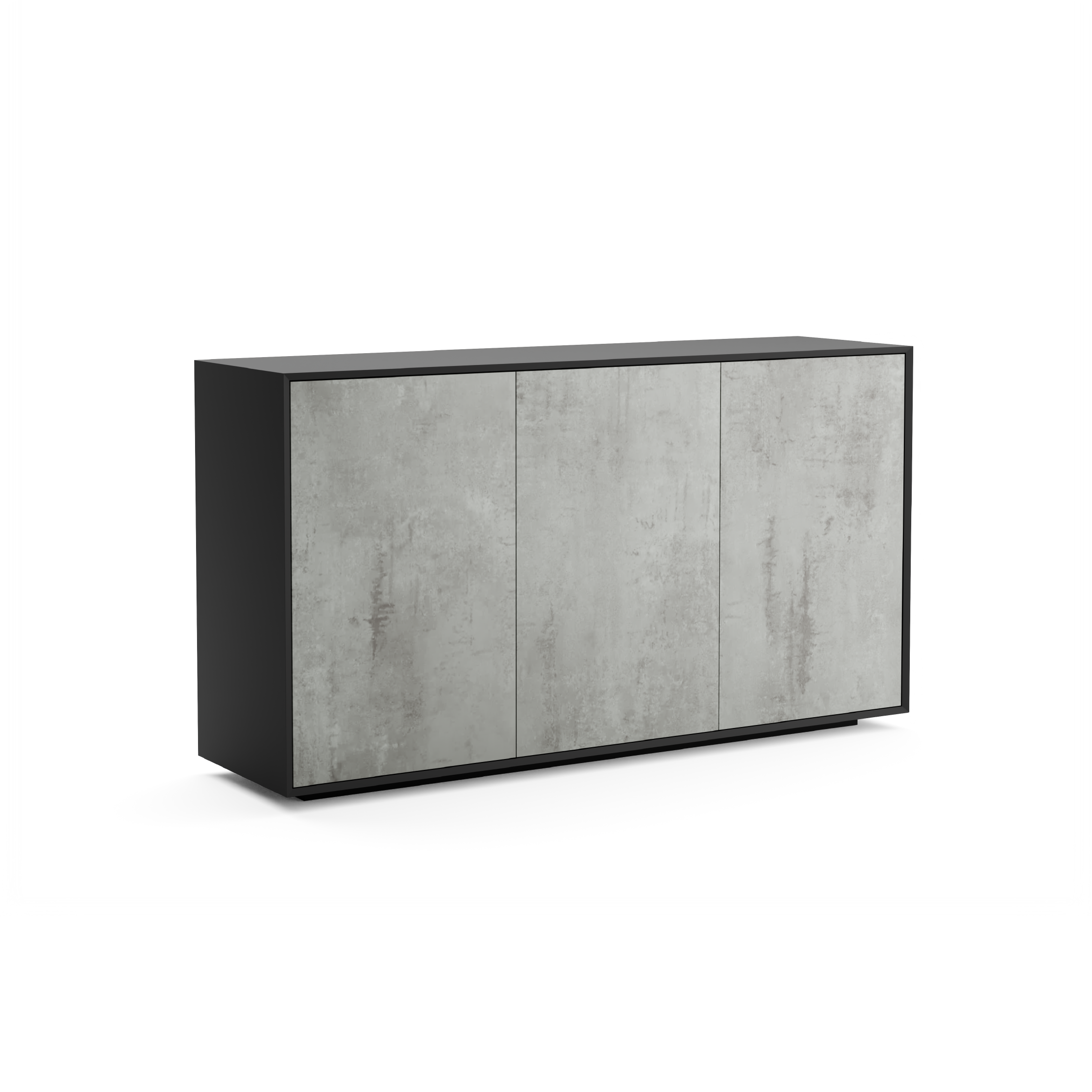 Series A – Low Height 3-Door Cabinet (Stone Grey Worktop)
