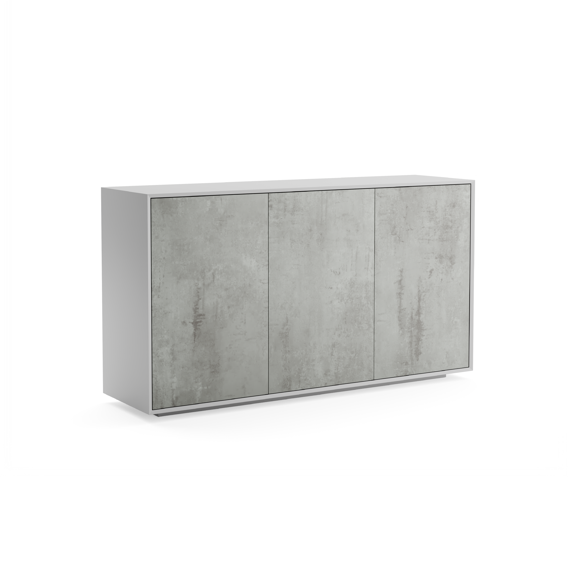 Series A – Low Height 3-Door Cabinet (Stone Grey Worktop)