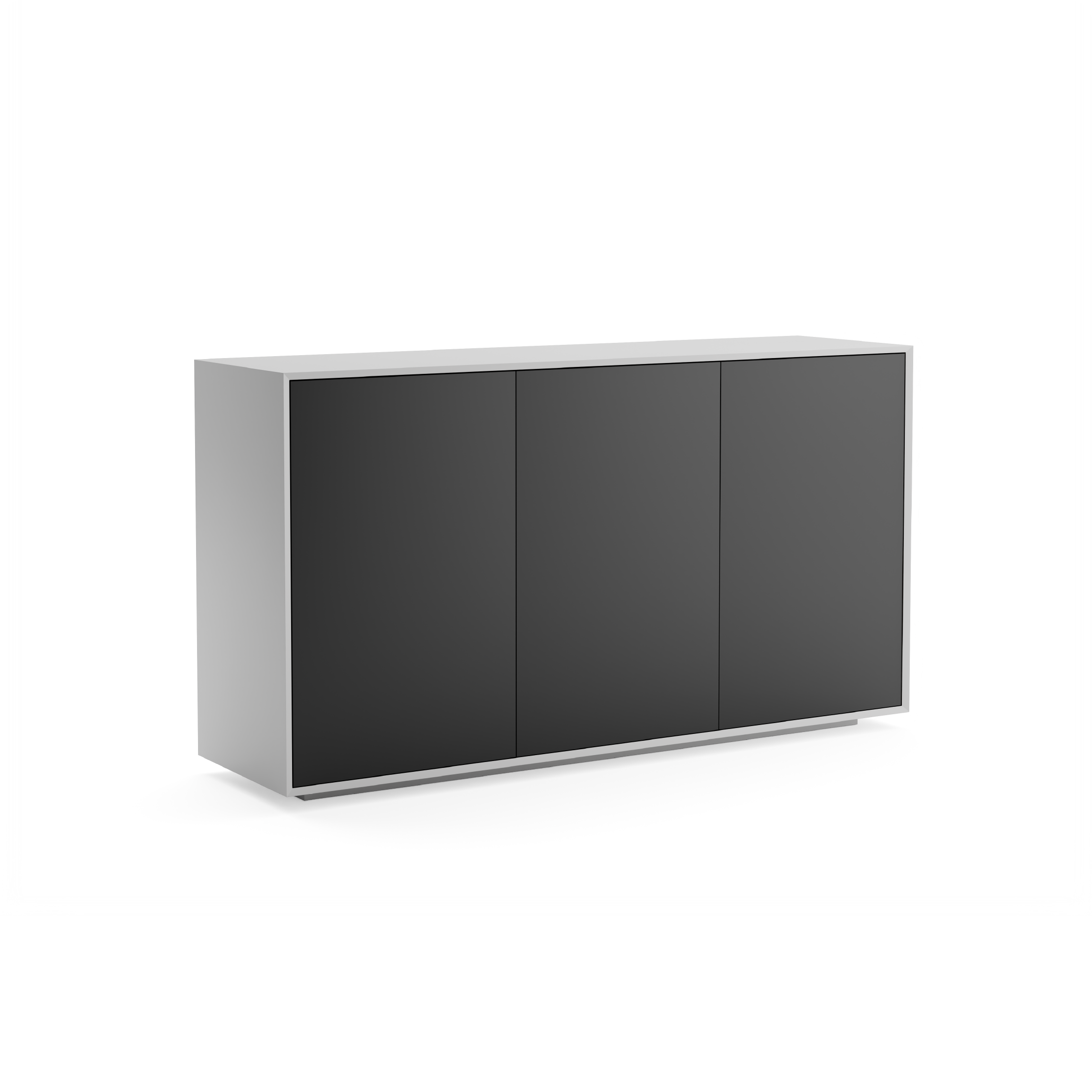 Series A Low Height 3 Door Cabinet White Oak