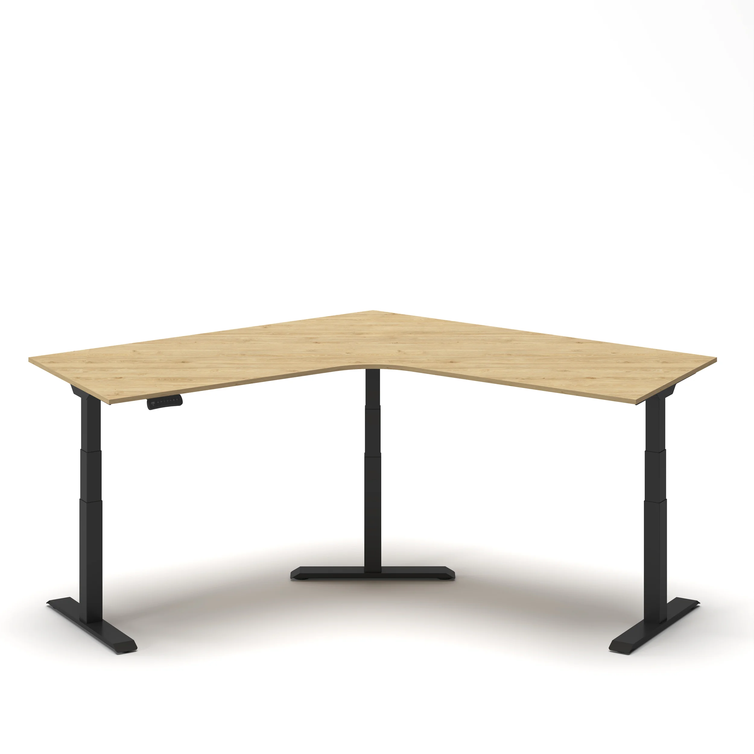 Navodesk® Flex 120 Oak Top Black Frame 1